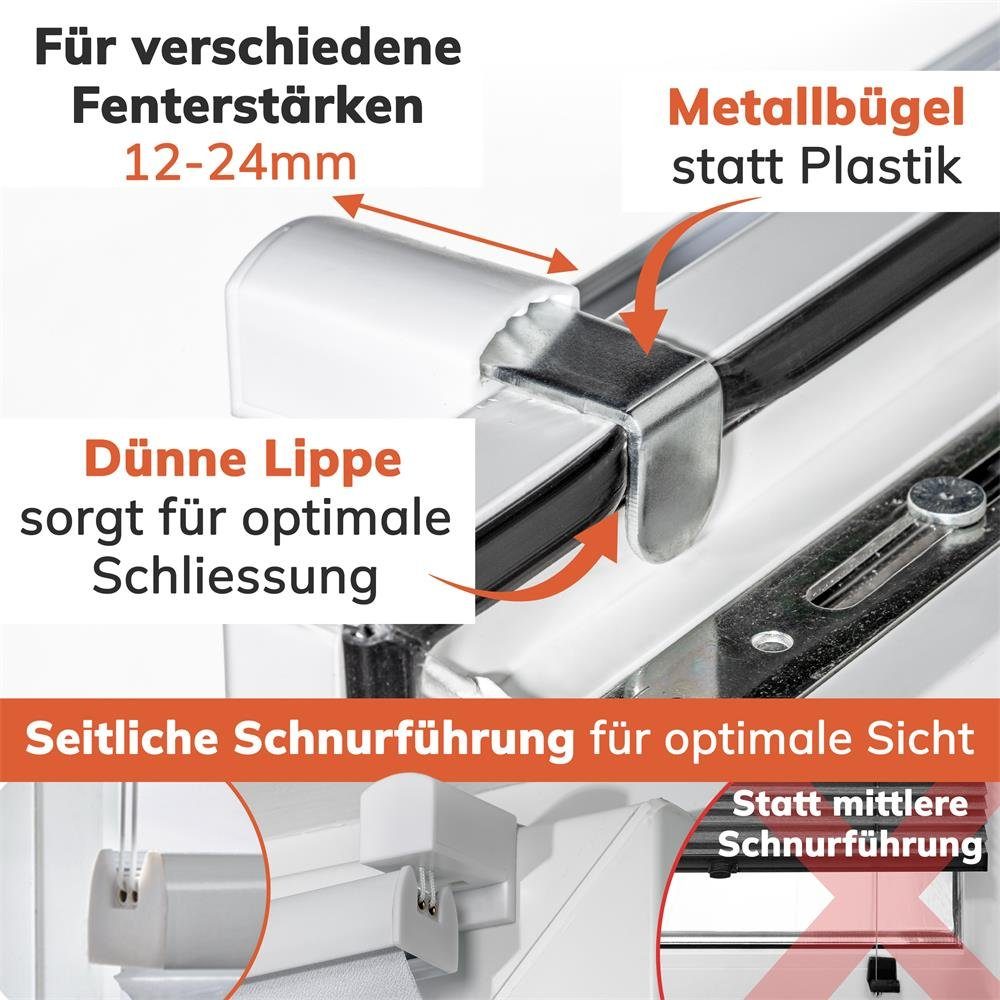 Foxx Plissee Plissee Klemmfix weiß 40x120 cm