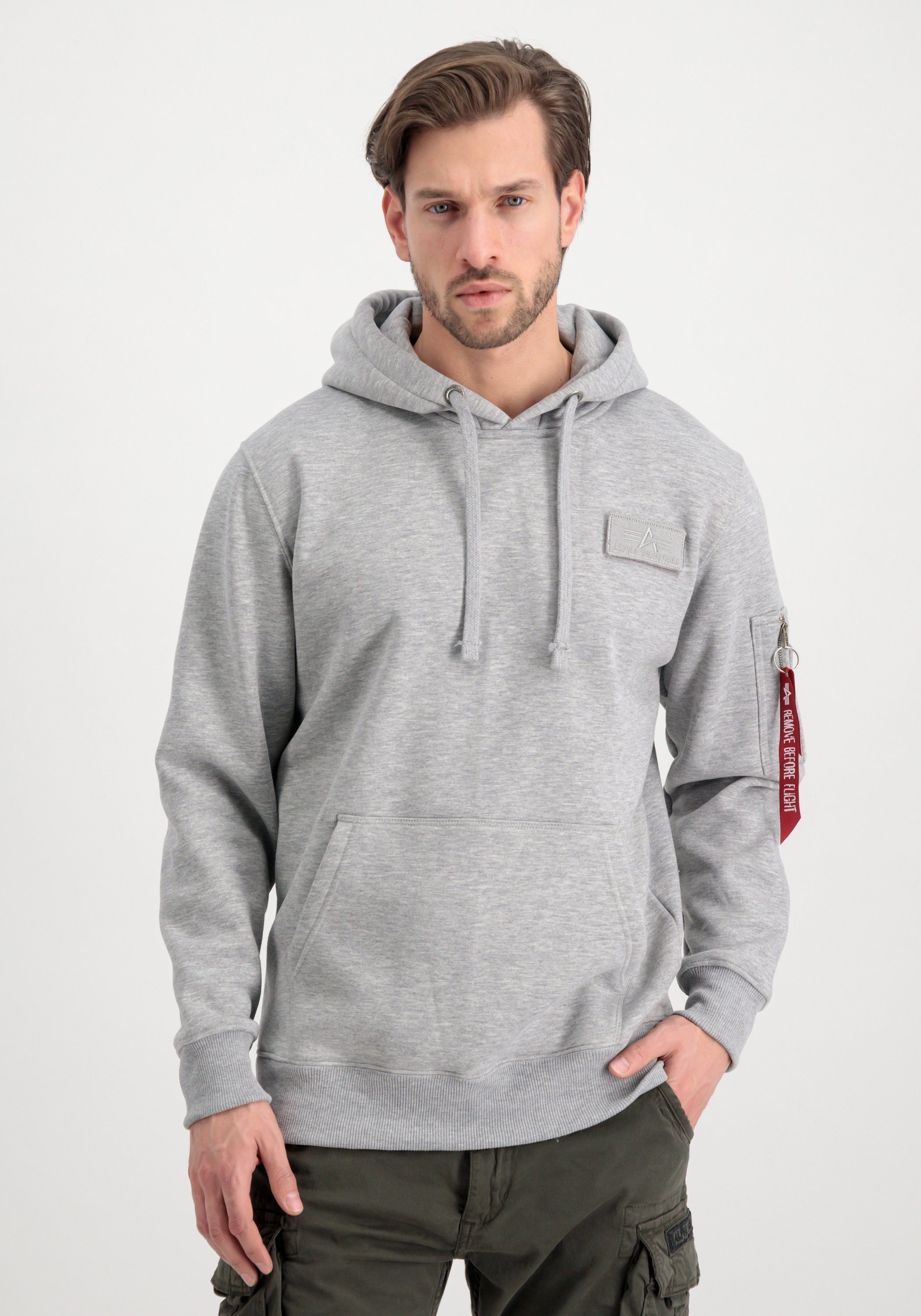 Hoody Red Men Alpha heather grey Hoodie Hoodies Alpha Stripe Industries - Industries