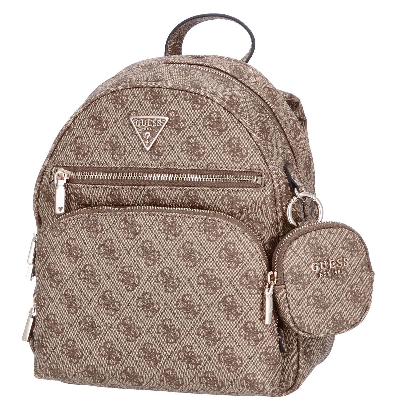Freizeitrucksack GUESS Damen Rucksack Power Play Latte Logo