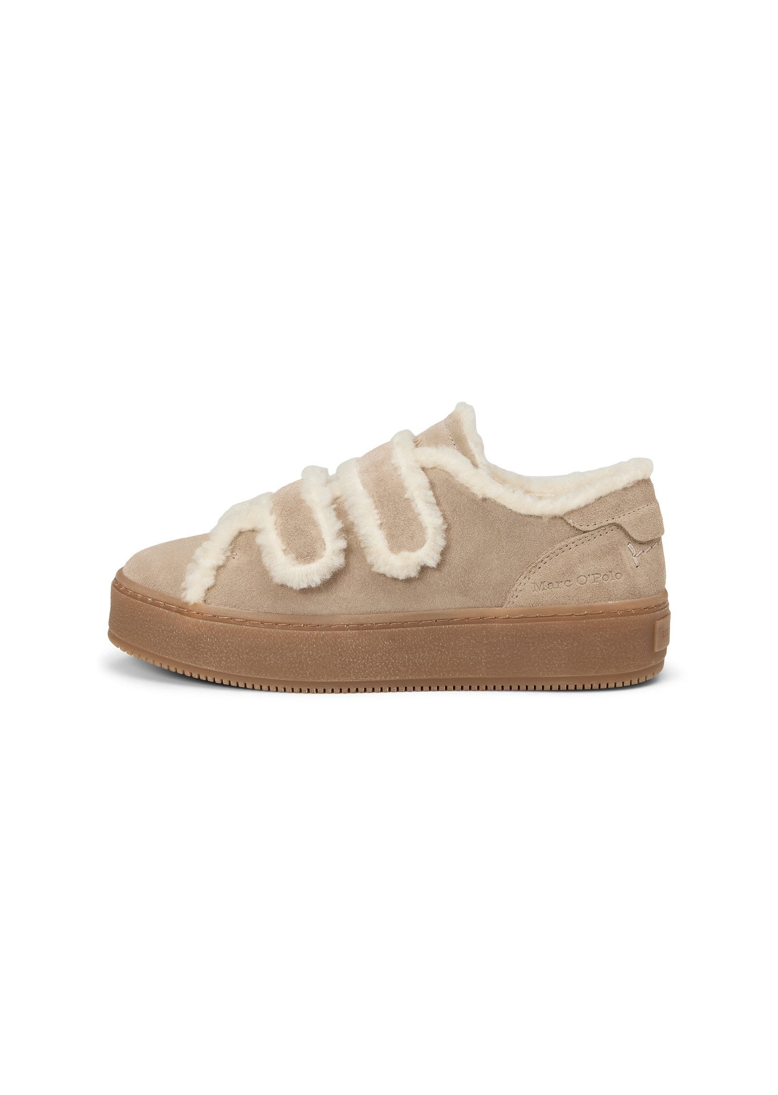 Marc O'Polo aus geöltem Veloursleder und Teddyfell Sneaker
