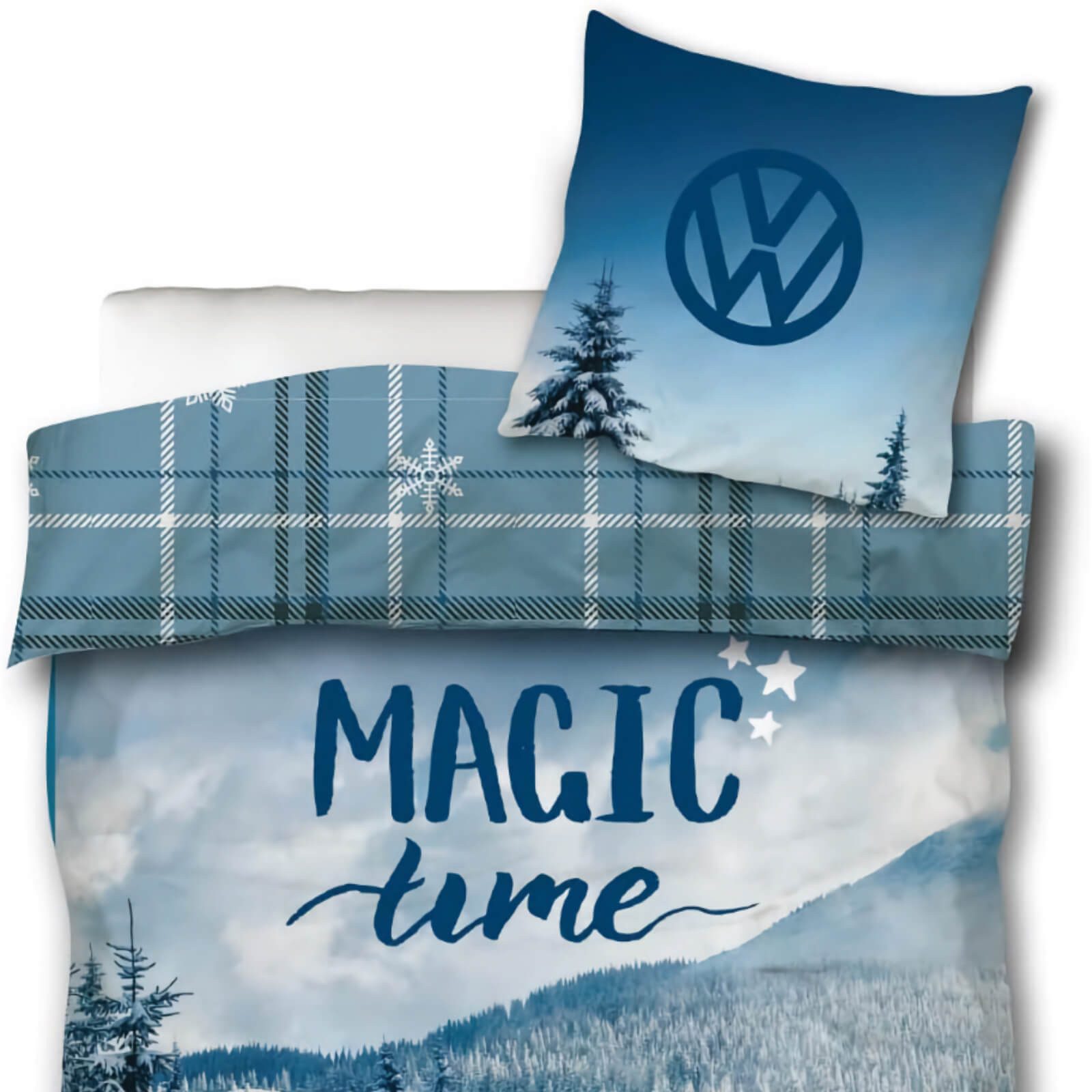SkyBrands Bettwäsche Magic Bulli T1 Blau günstig online kaufen