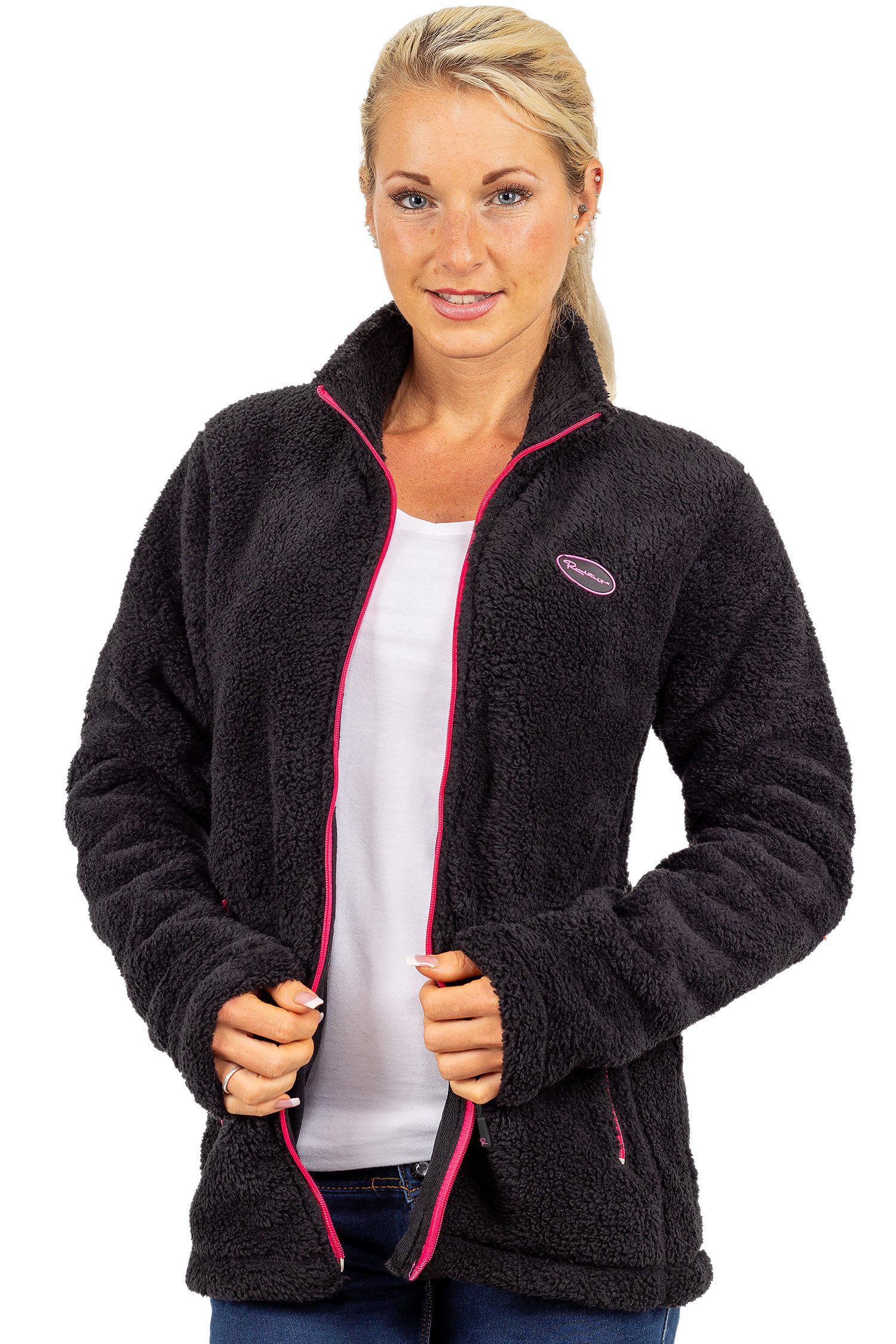 Reichstadt Fleecejacke Damen Fleecejacke 22RSW002 Extravagante Reißverschluss-Anhänger