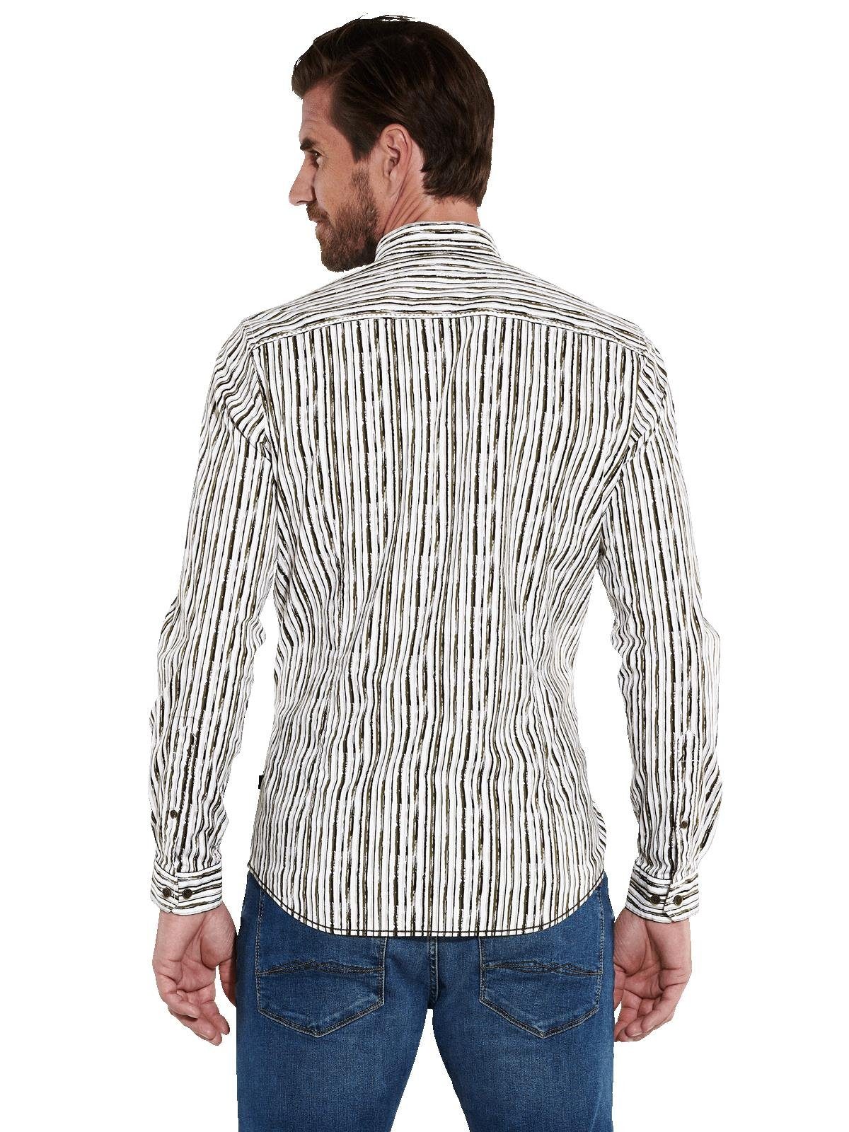 Engbers Langarmhemd engbers Herren Langarm-Hemd slim fit, Braun günstig online kaufen