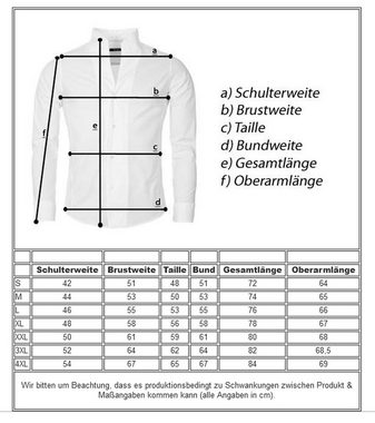CARISMA Langarmhemd Herren Baumwoll Leinen Mix Hemd einfarbig körperbetont 8444 Regular Langarm Stehkragen Uni