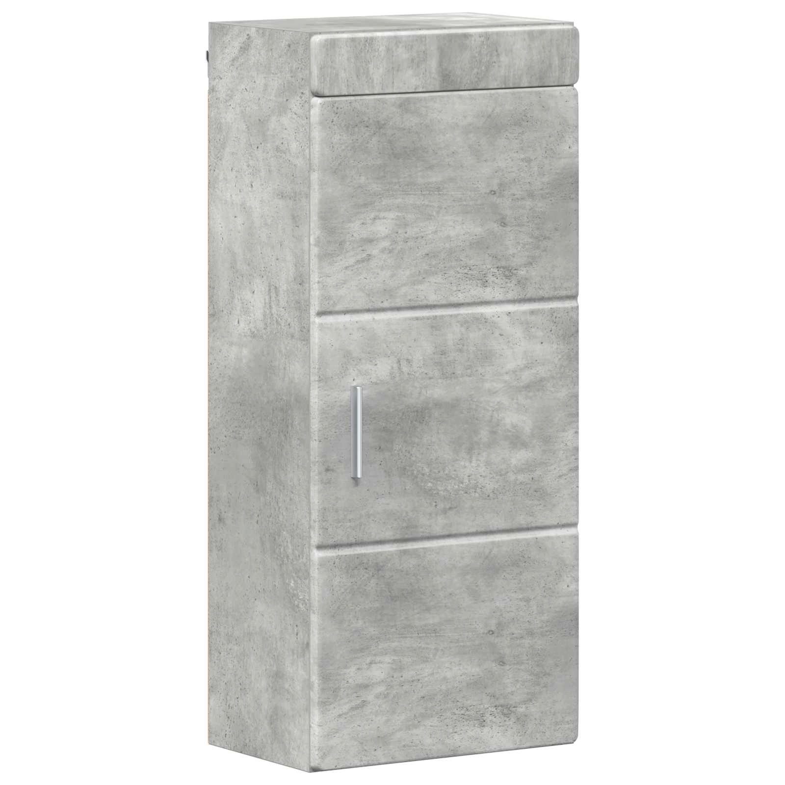 vidaXL Badezimmerspiegelschrank Badezimmer-Wandschrank TULUM Beton Grau 37 x 24,5 x 86 cm (1-St)