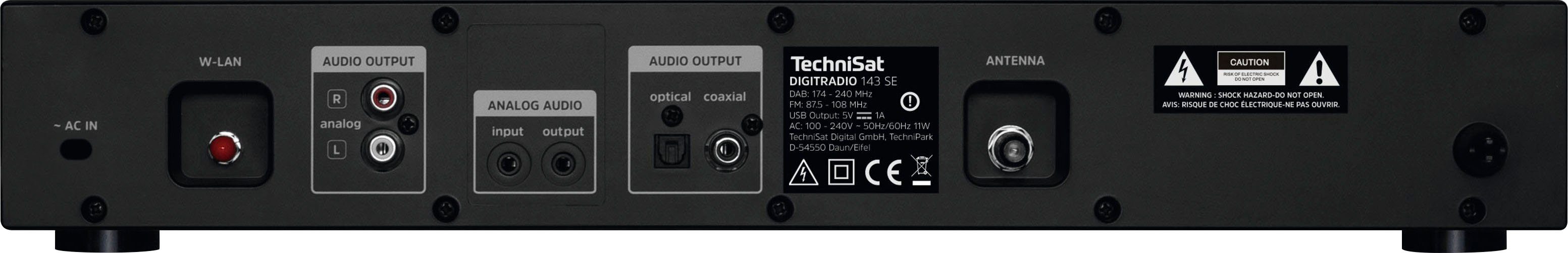 FM-Tuner (DAB), TechniSat mit DIGITRADIO (Digitalradio 143 RDS, (V3) Internet-Radio Internetradio)