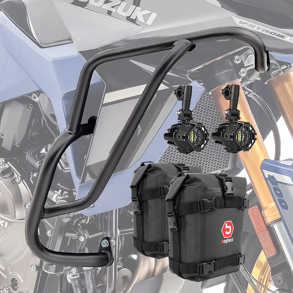 Motoguard Motor-Schutzhülle Sturzbügel + Scheinwerfer + Tasche für Suzuki V-Strom 800 DE 23-25 HG2