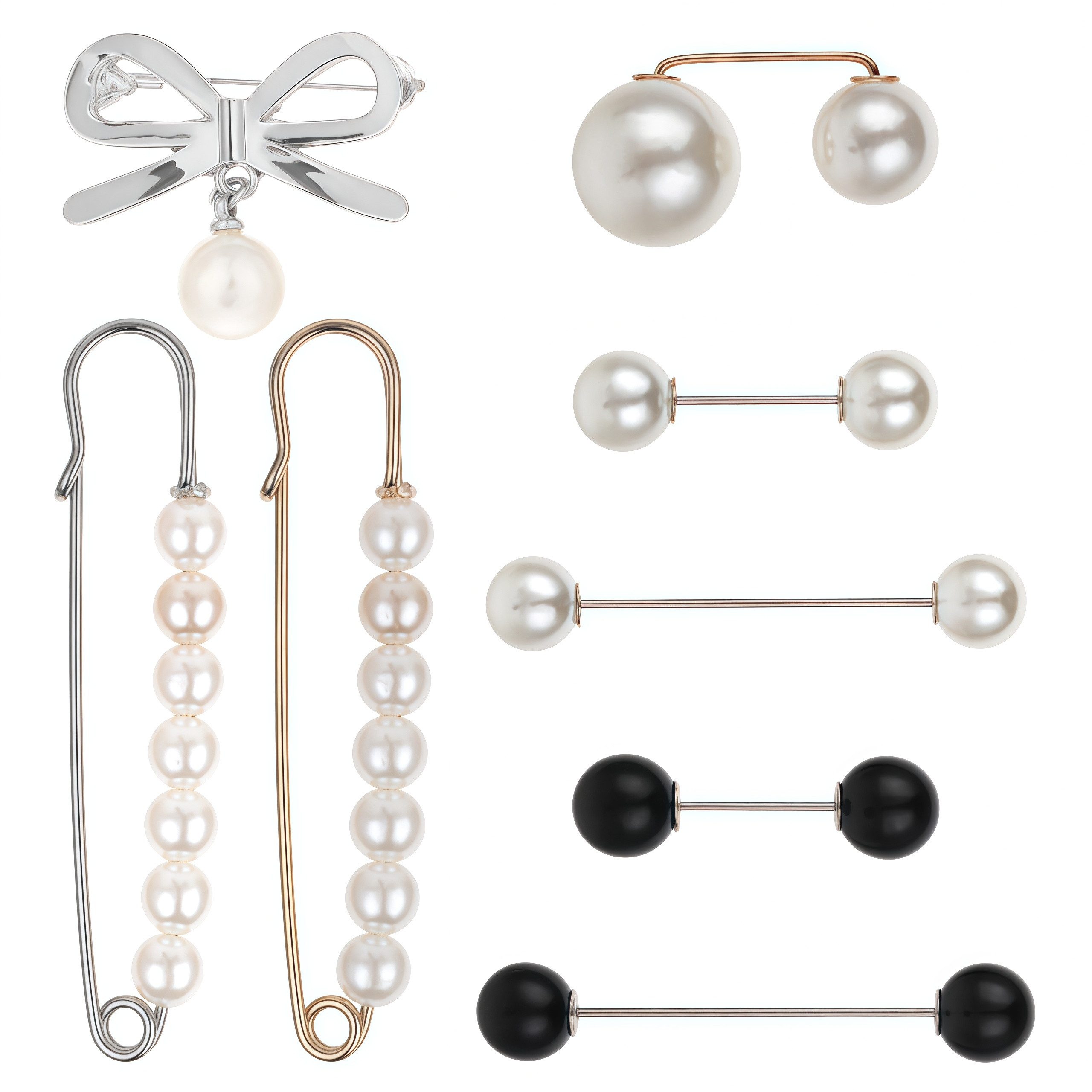 FOUORTUNATE-BEE Broschen Set 8-teiliges Damen-Broschen-Set mit Kunstperlen günstig online kaufen