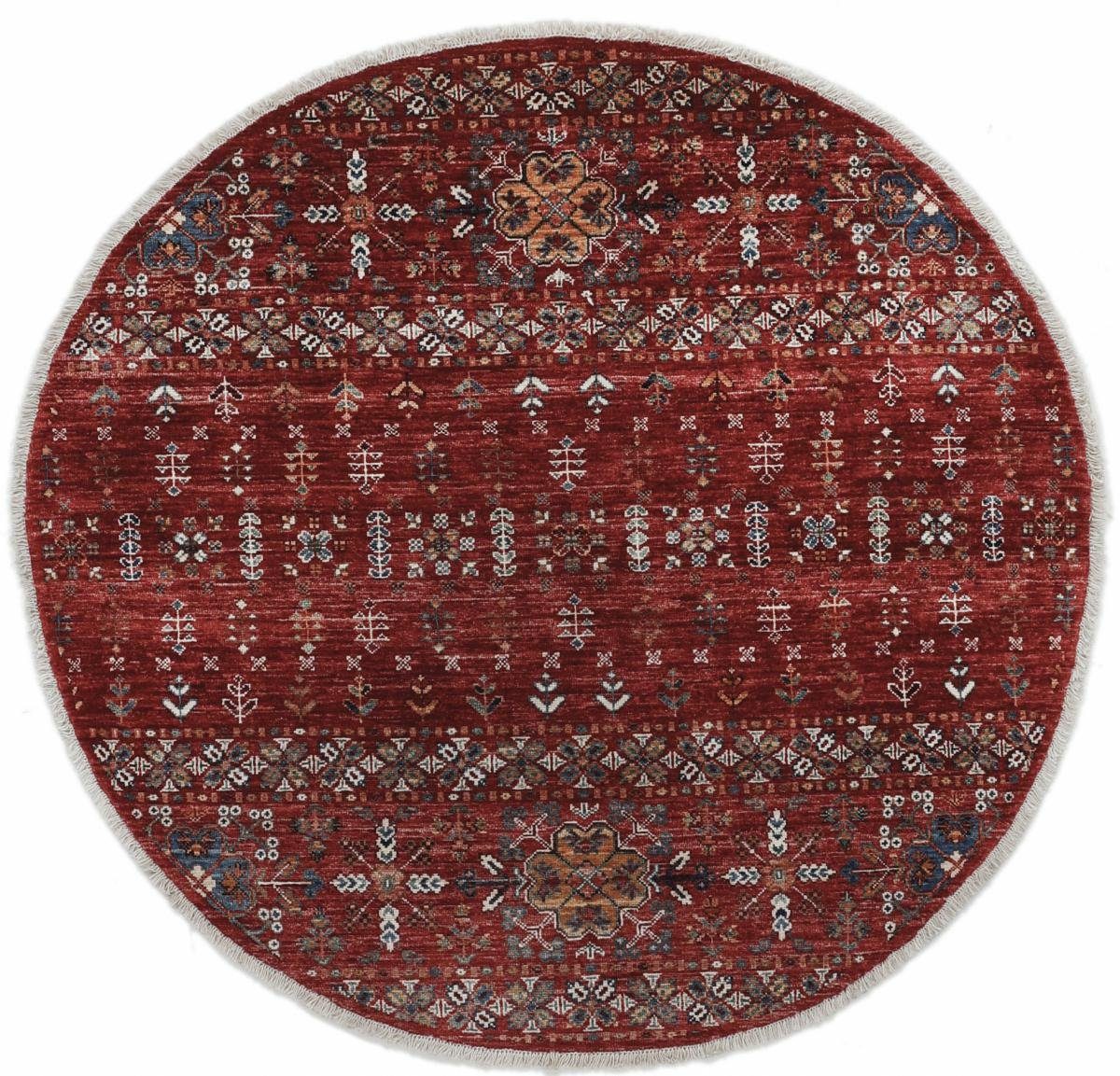 Orientteppich Arijana Shaal 146x139 Handgeknüpfter Orientteppich Rund, Nain Trading, rund, Höhe: 5 mm