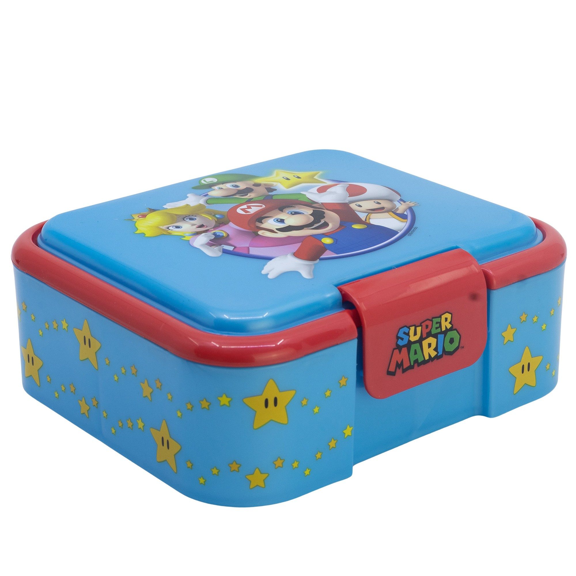 Super Mario Lunchbox Super Mario Luigi Kinder 2 tlg Set XL Brotdose Trinkflasche 370 ml, (2-tlg., Spar-Set)