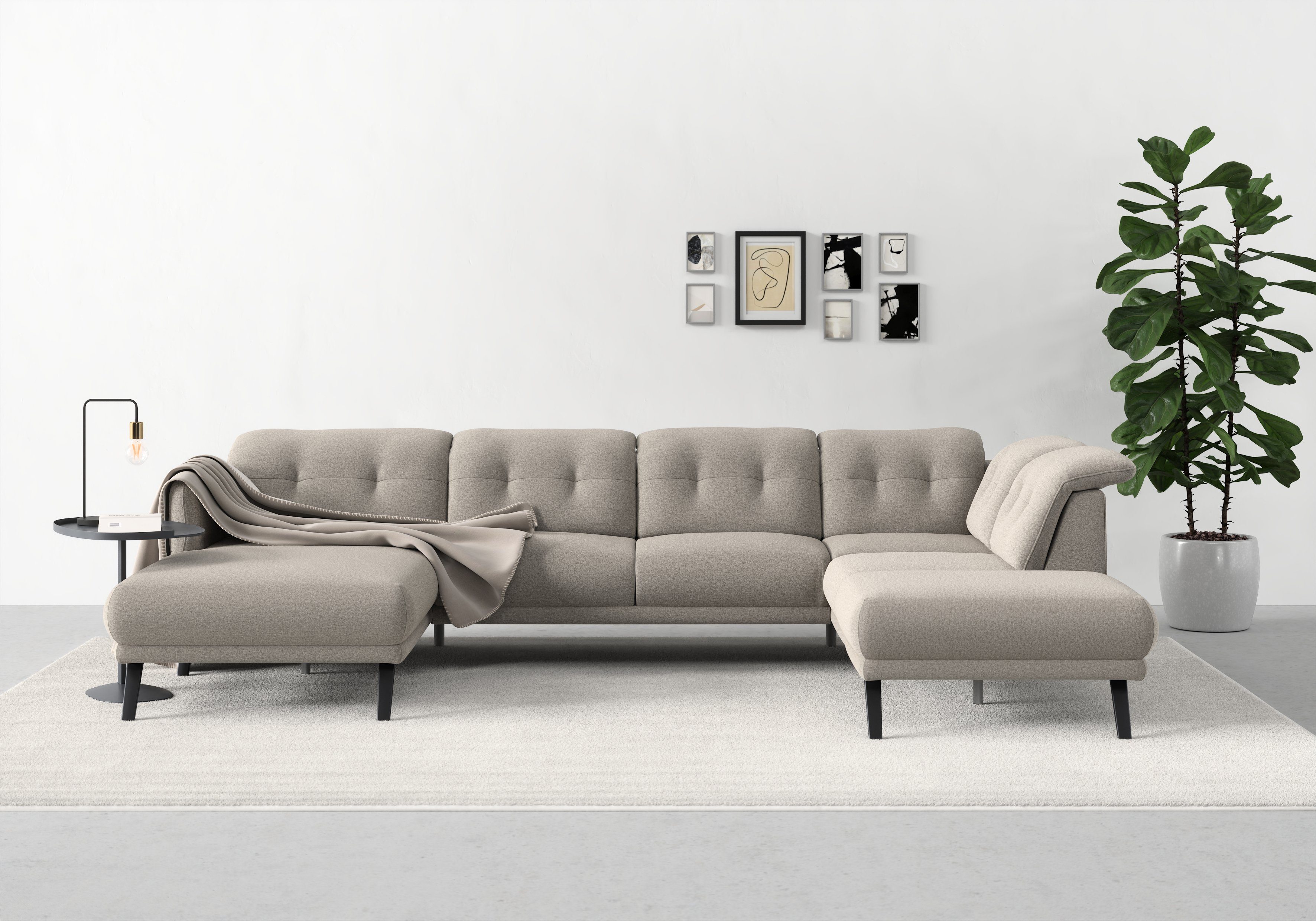 sit&more mit Kopfteilverstellung Armteilfunktion und Wohnlandschaft Scandia, Wahlweise