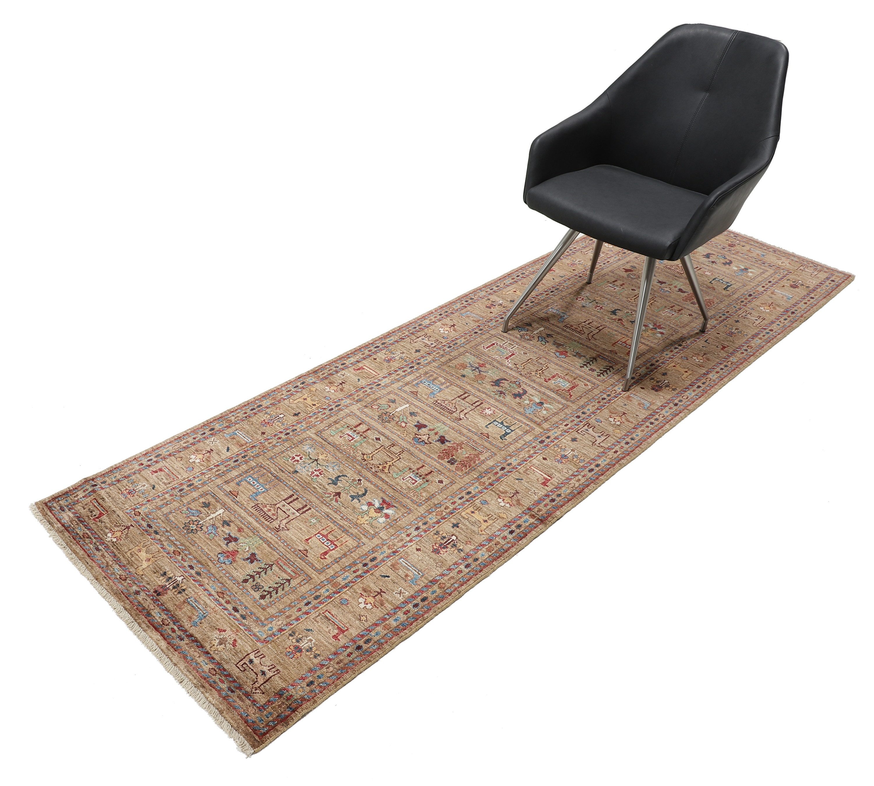 Carpet Avenue Teppich Ziegler Shabargan 288x84, Läufer, Höhe: 7 mm