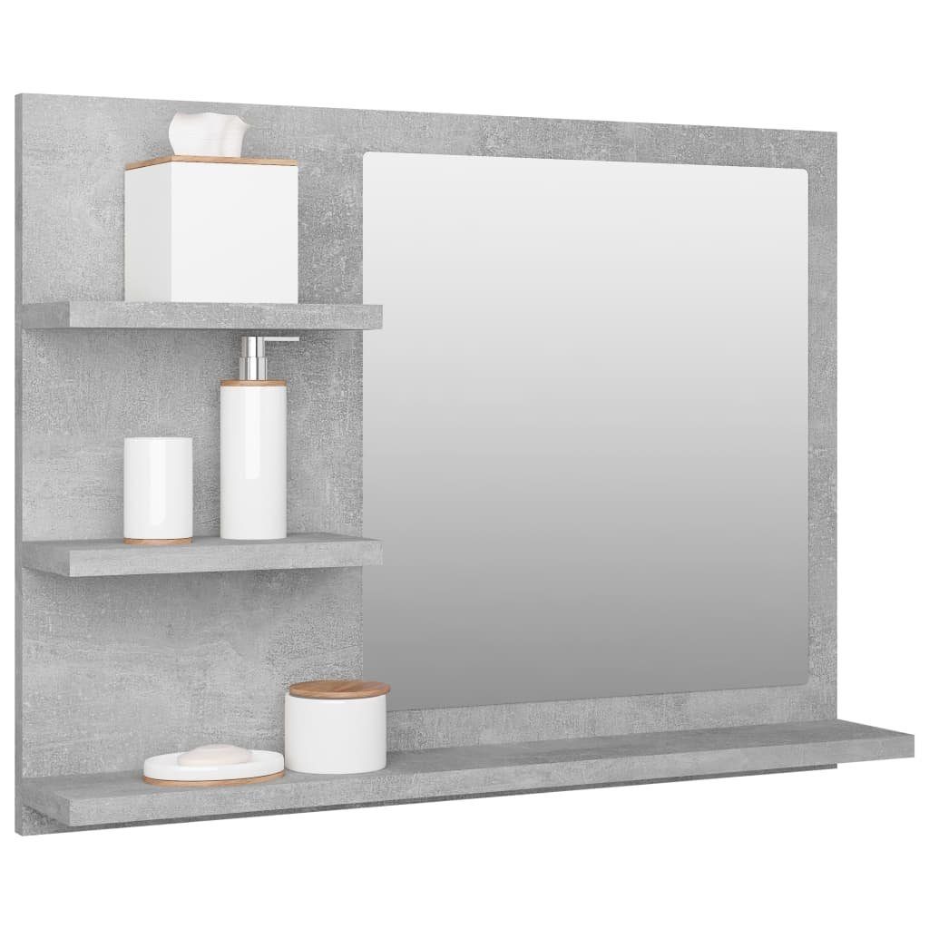 Badezimmerspiegelschrank Badspiegel Betongrau Holzwerkstoff cm (1-St) 60x10,5x45 vidaXL