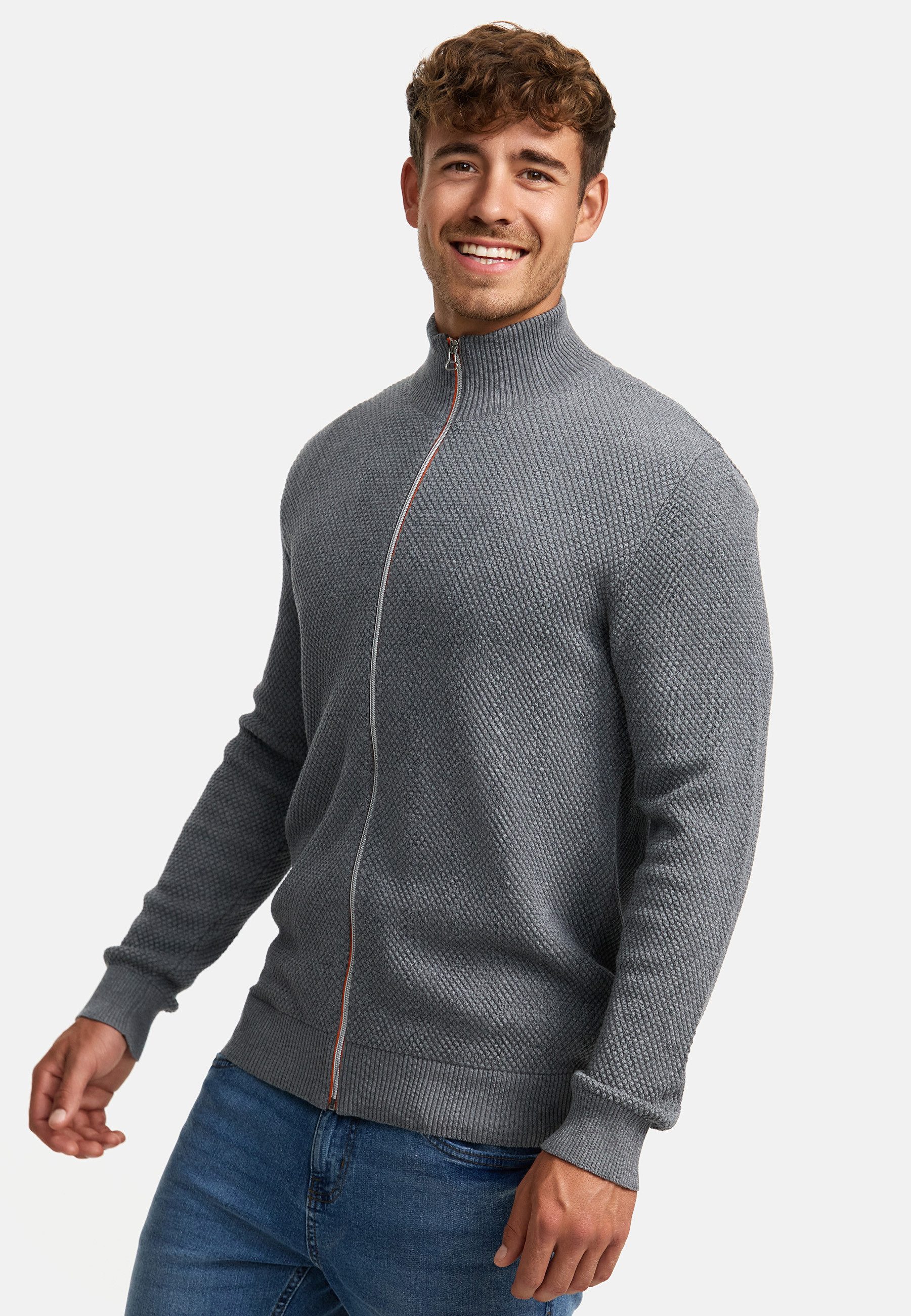 Kronstadt Strickjacke Herren KSErik Herrenstrickjacke Feinstrickjacke mit Stehkragen