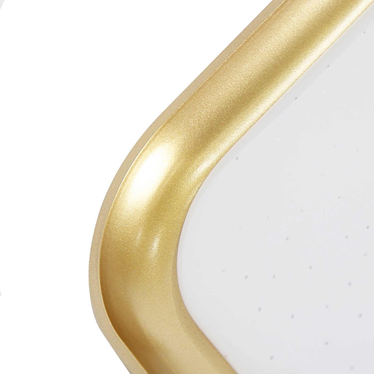 Eckige Fernbedienung dimmbar, LED warmweiß-kaltweiß, CCT Sternenhimmel-Design mit Deckenleuchte 40cm fest Weiß-Gold integriert, LED ZMH 44W,