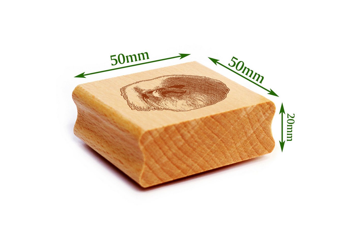Thumbnail - Dekolando Stempel Motivstempel Japan Chin Stempel Hund Holzstempel 48 x 45 mm