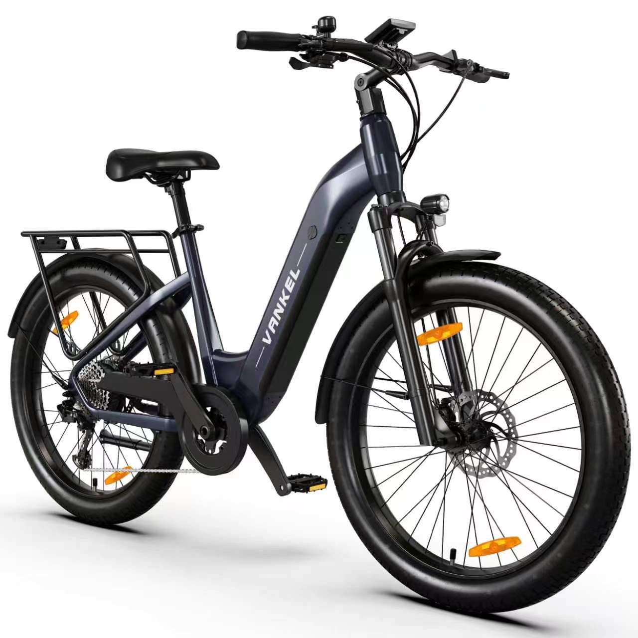 Vankel E-Bike Cityrad 29”×2,4 Zoll Elektrofahrrad Damen u. Herren 720 WH Pedelec 48V 120 km, Kettenschaltung, Heckmotor, 720 Wh, (Beleuchtungsset mit Batterieladegerät, Batterieschlüssel, Werkzeug), Fat Mountain LG Akku All-Terrain Elektrofahrrad mit Drehmomentsensor