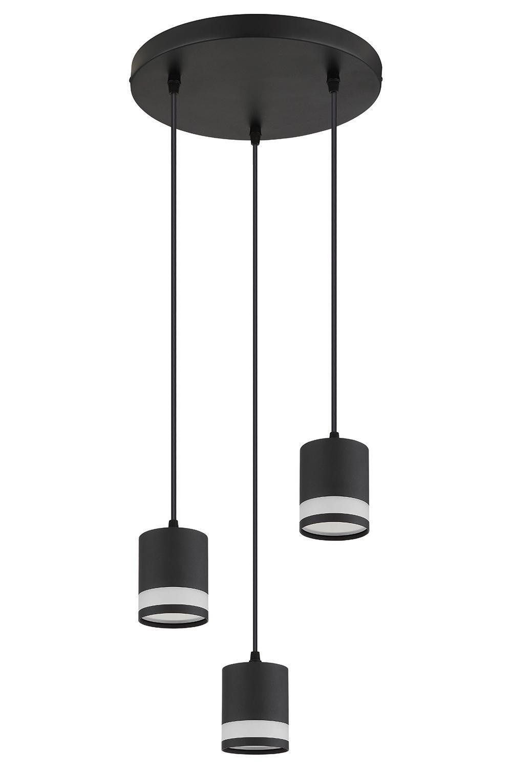 GLOBO LIGHTING LED Pendelleuchte LUCERO, 30 x 110 cm, 3-flammig, Schwarz, W günstig online kaufen