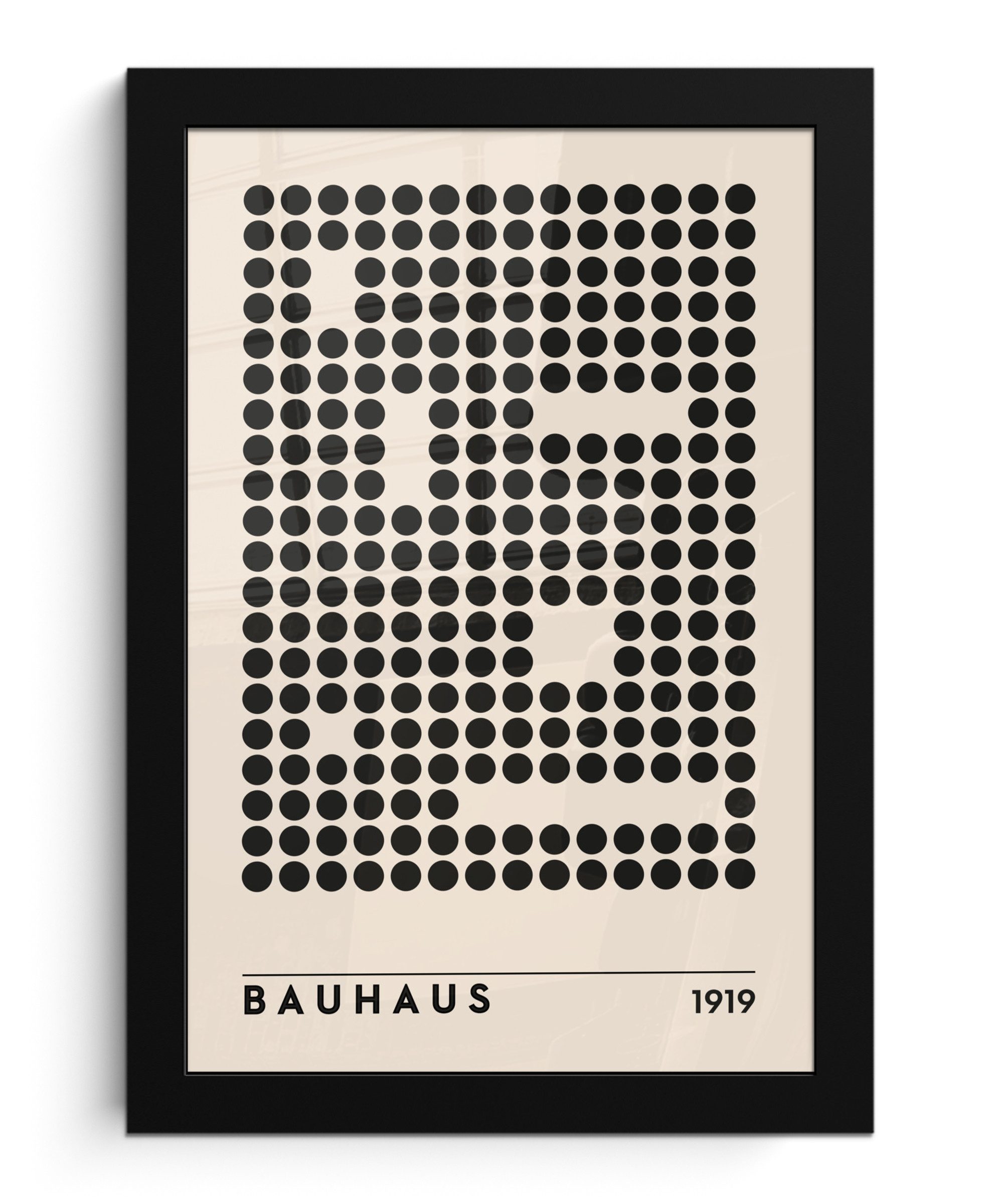 MuchoWow Poster Bauhaus - Retro - Modern - Kunst - Abstrakt, (1 St), Bilderrahmen, Zimmer Deko, Bild für Wohnzimmer, 20x30 cm