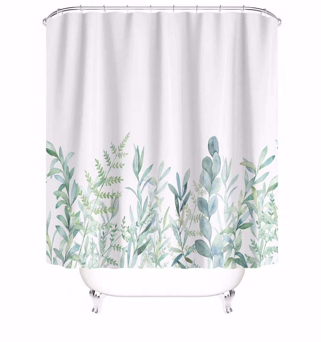 M&W DAS DESIGN Duschvorhang Shower curtains Anti schimmel Waschbar Grüne Pf günstig online kaufen