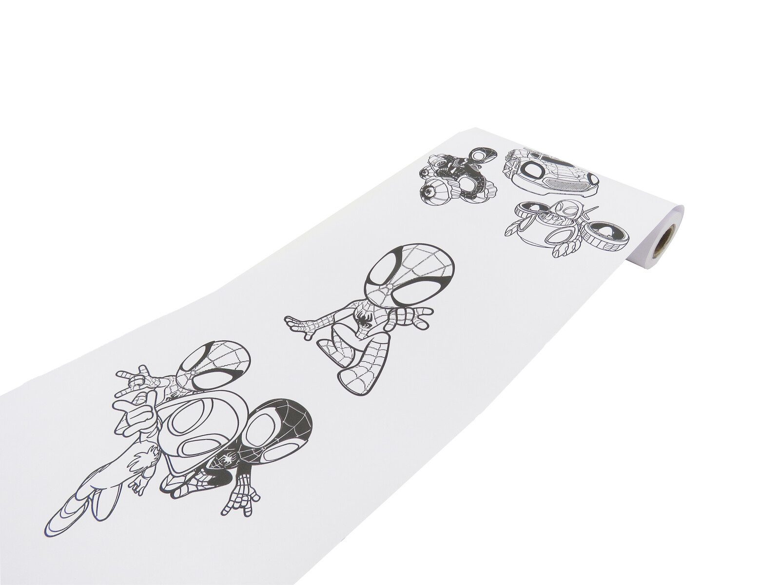 Spiderman Zeichenblock Kinder Malstation mit 4 Markern 4 Buntstiften und Papierrolle