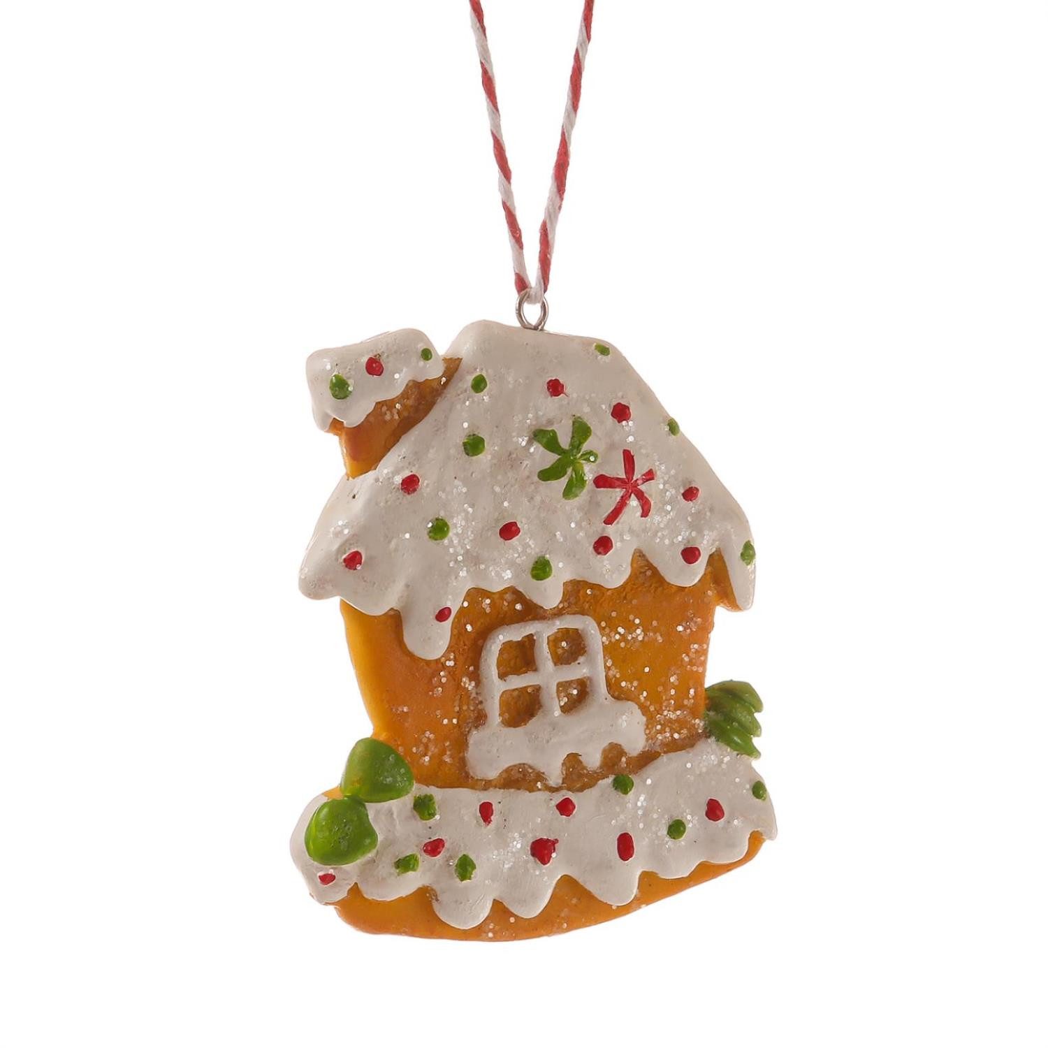 MARELIDA Christbaumschmuck Weihnachtsbaumschmuck Knusperhäuschen Lebkuchenhaus Weihnachtskugel