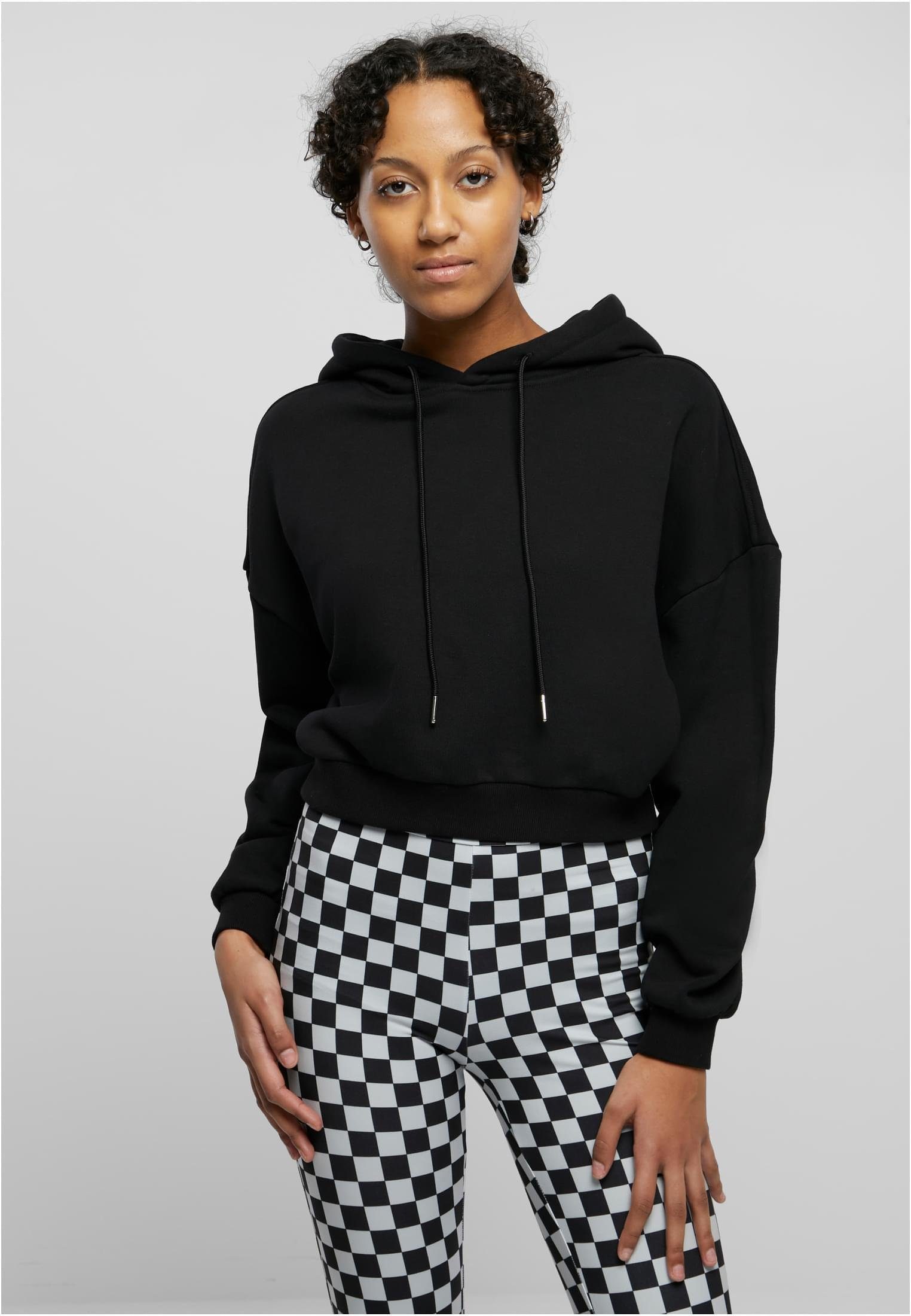 URBAN CLASSICS Kapuzenpullover Ladies Cropped Heavy Hoody Damen Kapuzenpulli