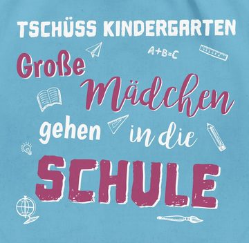 Shirtracer Turnbeutel Tschüss Kindergarten Große Mädchen, Schulanfang & Einschulung Geschenk Turnbeutel