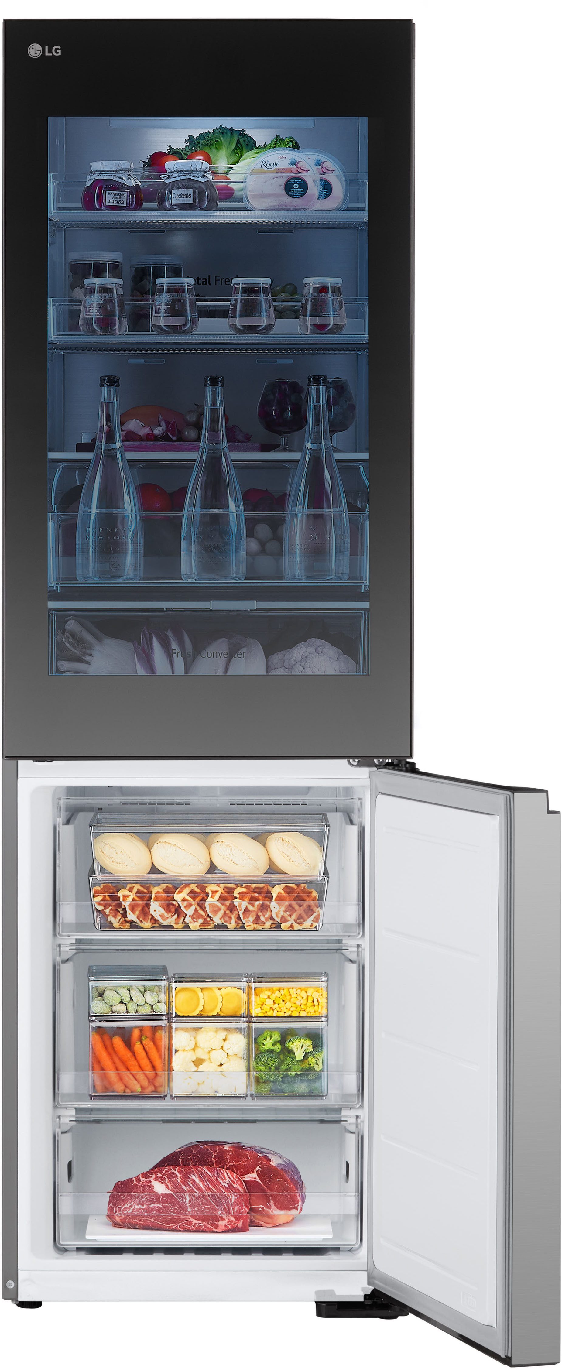 LG Kühl-/Gefrierkombination InstaView® GBG5160CPY, 186 cm hoch, 59,5 cm breit – Bild 5 von 5