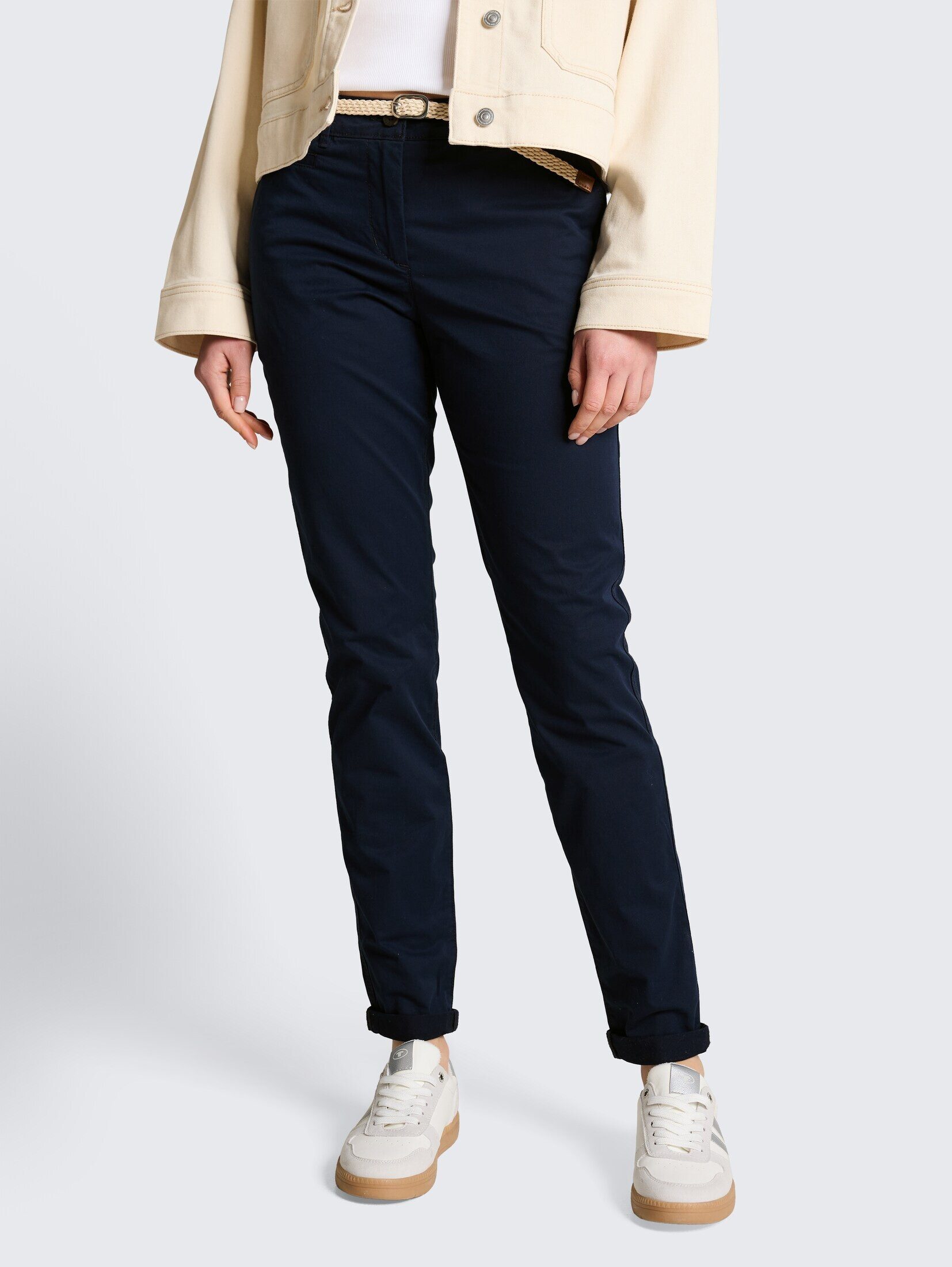 TOM TAILOR Stoffhose Hosen & Chino Slim Chino Hose mit Gürtel günstig online kaufen