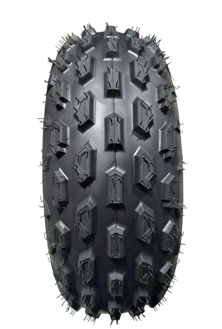FunSport-Factory Kinderfahrzeug-Räder Komplettrad Quadreifen 19x7-8 Reifen 3-Loch Felge Schwarz links, Noppenprofil, hoher Grip, für Quads, robust & langlebig