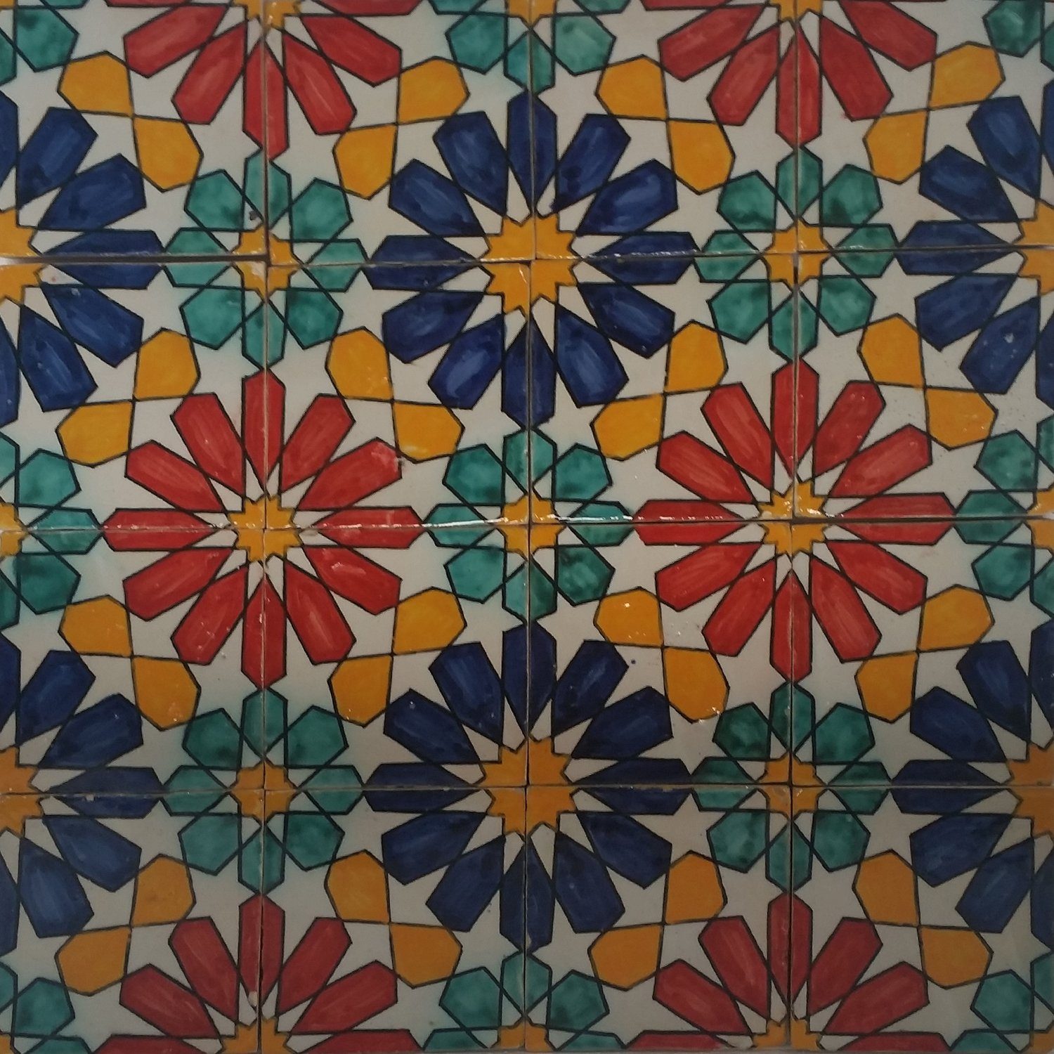 Casa cm HBF8200, schöne orientalische Eldina Fliese Kunsthandwerk Marokkanische Marokko 10x10 Badezimmer, Mehrfarbig handbemalte Dusche für Moro Keramikfliese Küche Wandfliese Wandfliese Ton aus