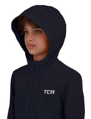 TCA Trainingspullover TCA Wasserdichte Regenjacke für Jungen, Dunkelblau, 12-14 Jahre (1-tlg)