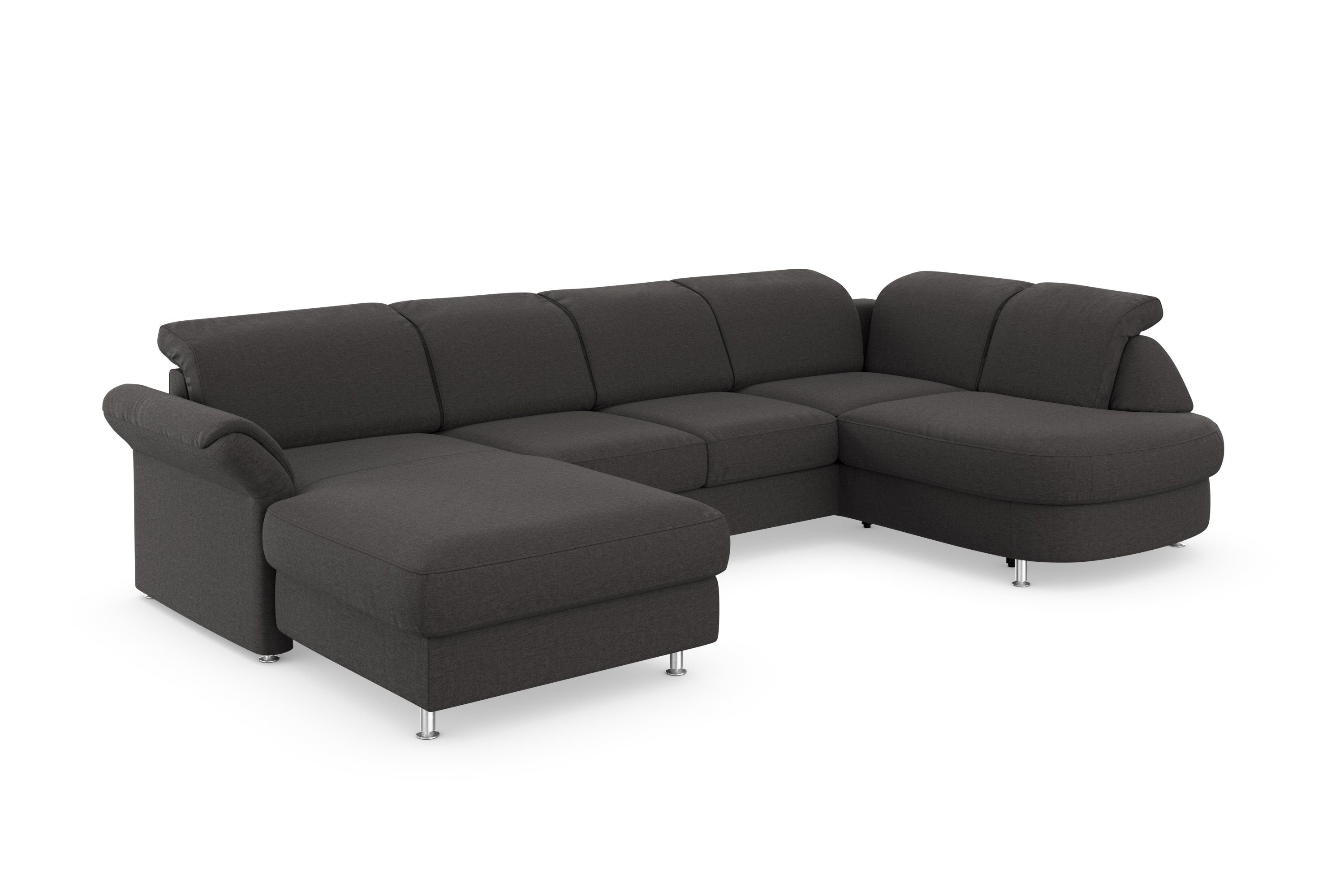 sit&more Wohnlandschaft Apulia U-Form, wahlweise Schlaffunktion, Bettkasten und Kopf- und Armteilverstellung