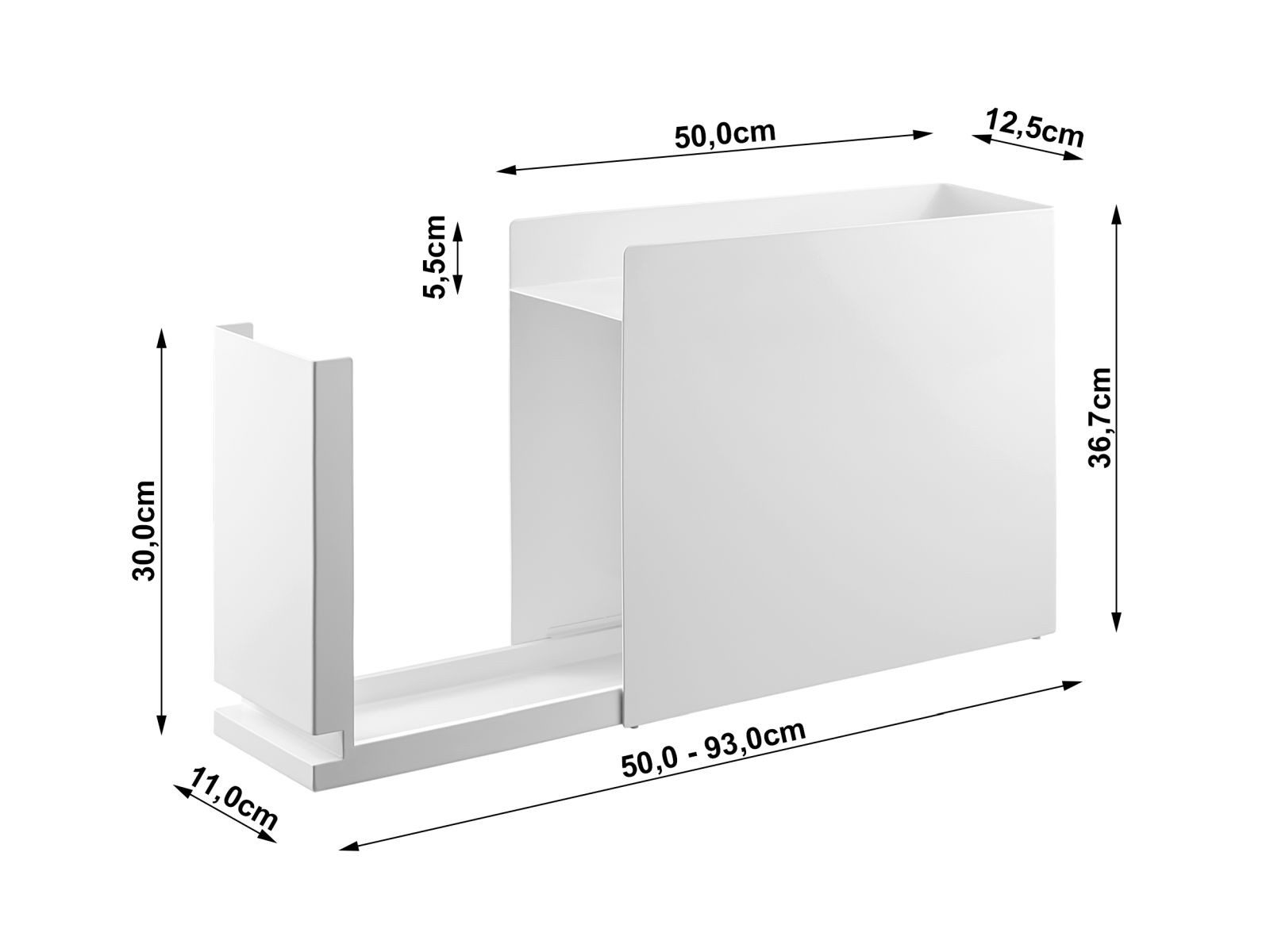 Yamazaki Küchenregal "Tower" Küchenablage 50x36x12cm, platzsparend, als Gew günstig online kaufen
