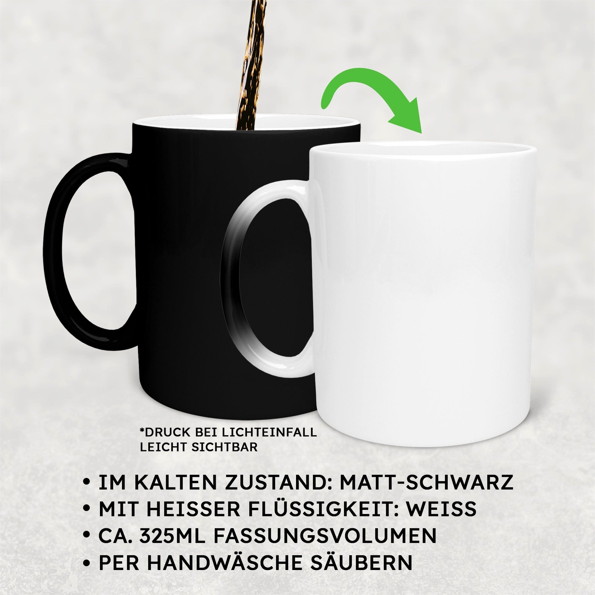 22Feels Tasse 1x Sublimation Rohling Farbwechsel-Effekt Magischer Thermoeffekt 325ml