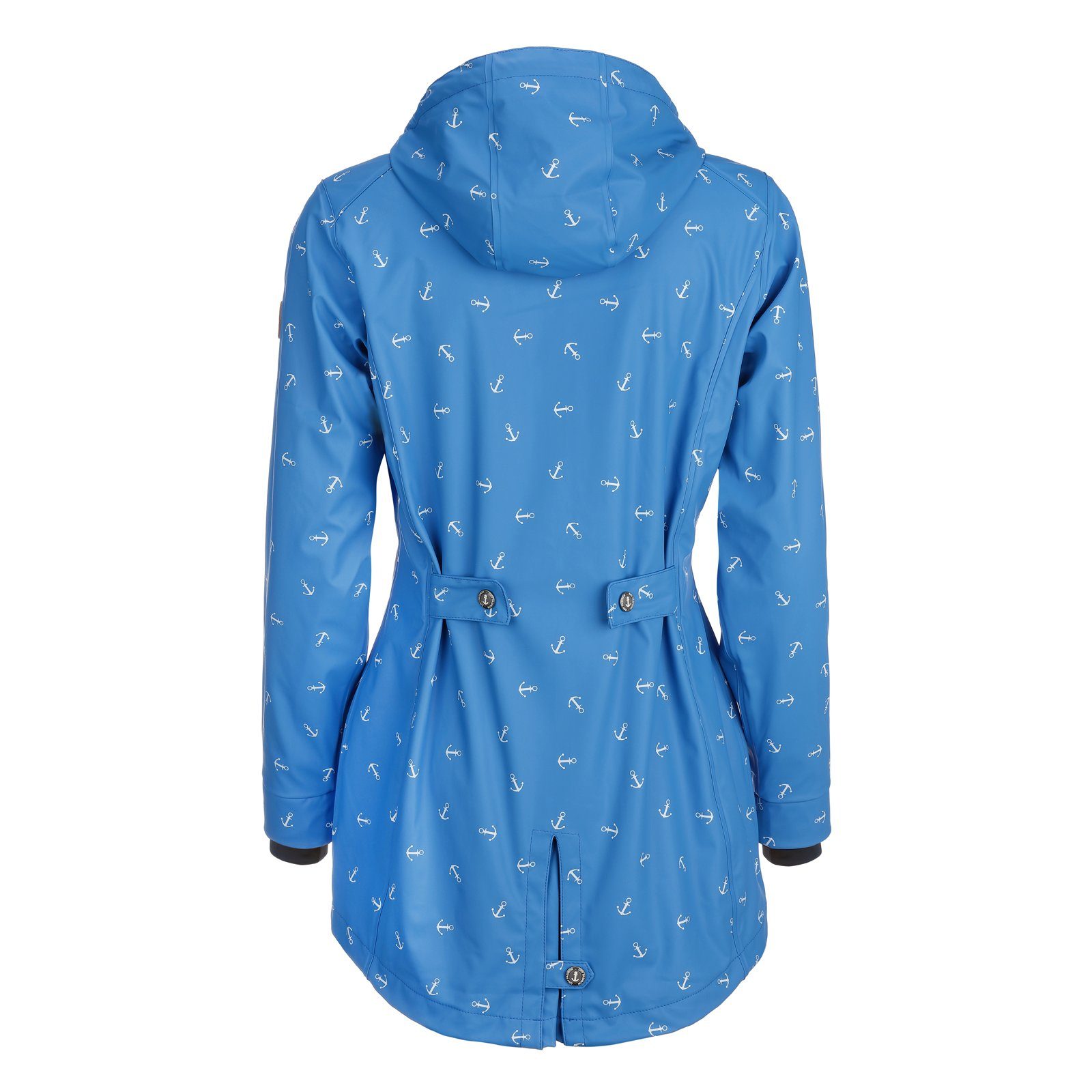 Dry Fashion Regenjacke Cuxhaven Damen Regenmantel Cuxhaven Anker-Print - Jacke mit Kapuze wasserdicht