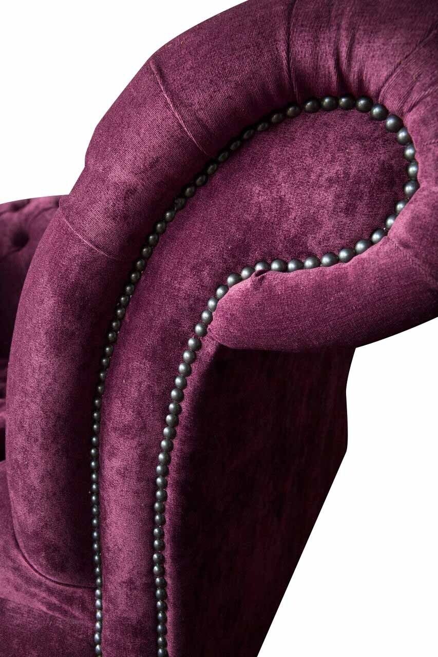 JVmoebel Sessel Neu, Sessel In Europe Luxus Made Design Chesterfield Couch Textil Gelb Couchen Polster