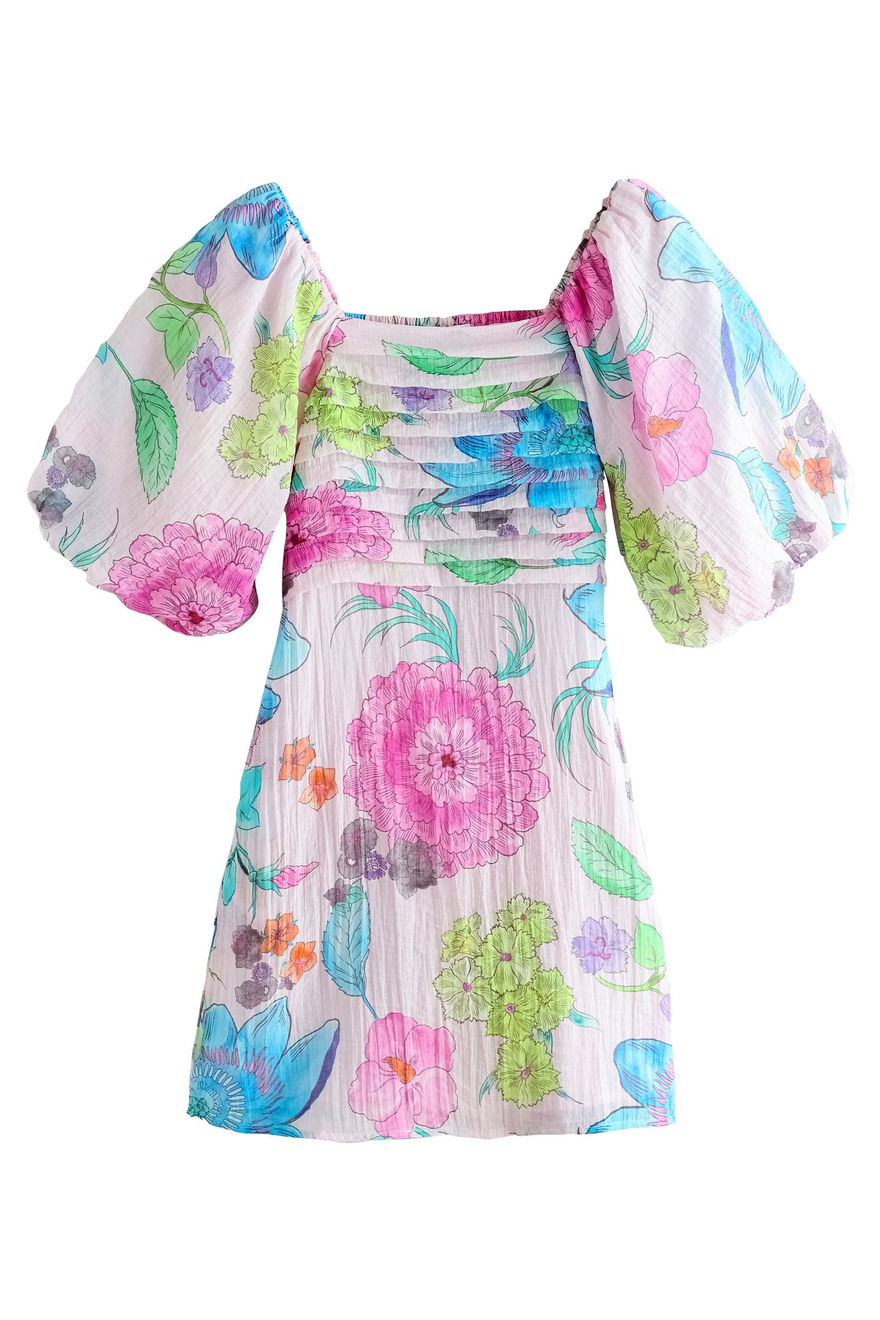 Next Minikleid Festliches Minikleid mit Puffärmeln (1-tlg)