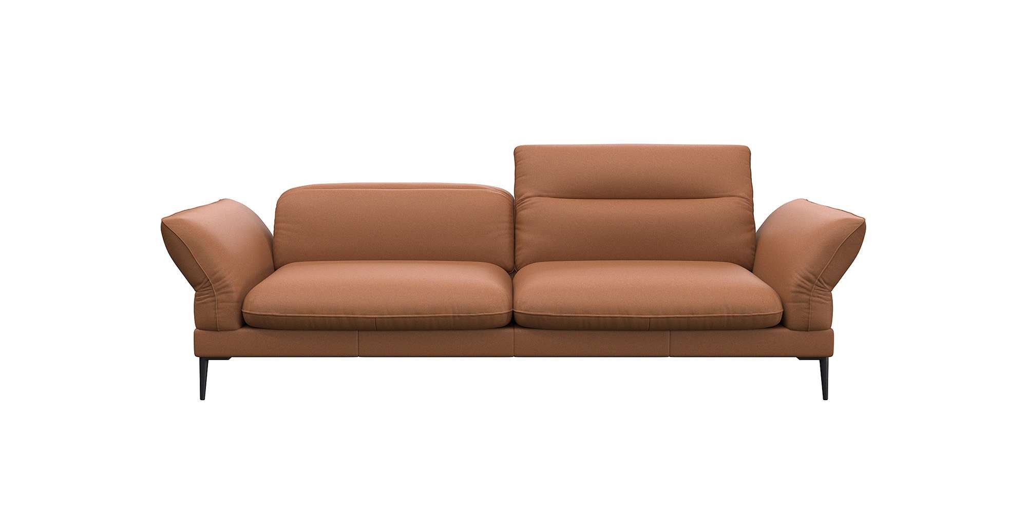 FLEXLUX 3-Sitzer Salino, Funktionssofa, Relaxsofa, Sofa mit Arm- und Kopfteil-Verstellungen, Kaltschaum & Stahl-Wellen