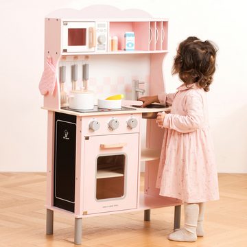 New Classic Toys® Spielzeug-Polizei Einsatzset Küchenzeile Kinderküche aus Holz Moderne E- Küche in Pink Holzküche