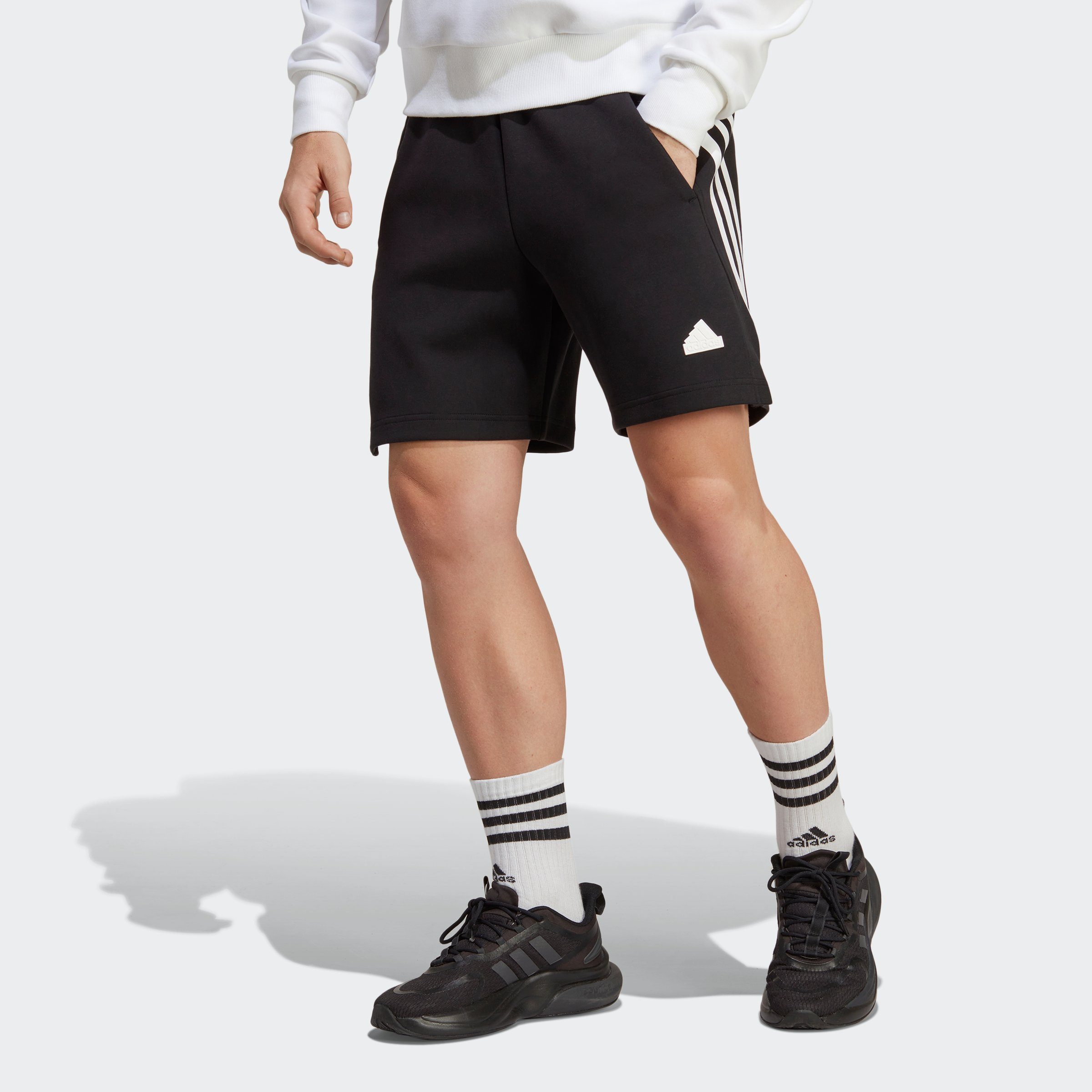 Black Sportswear FUTURE Shorts ICONS adidas 3-STREIFEN (1-tlg)