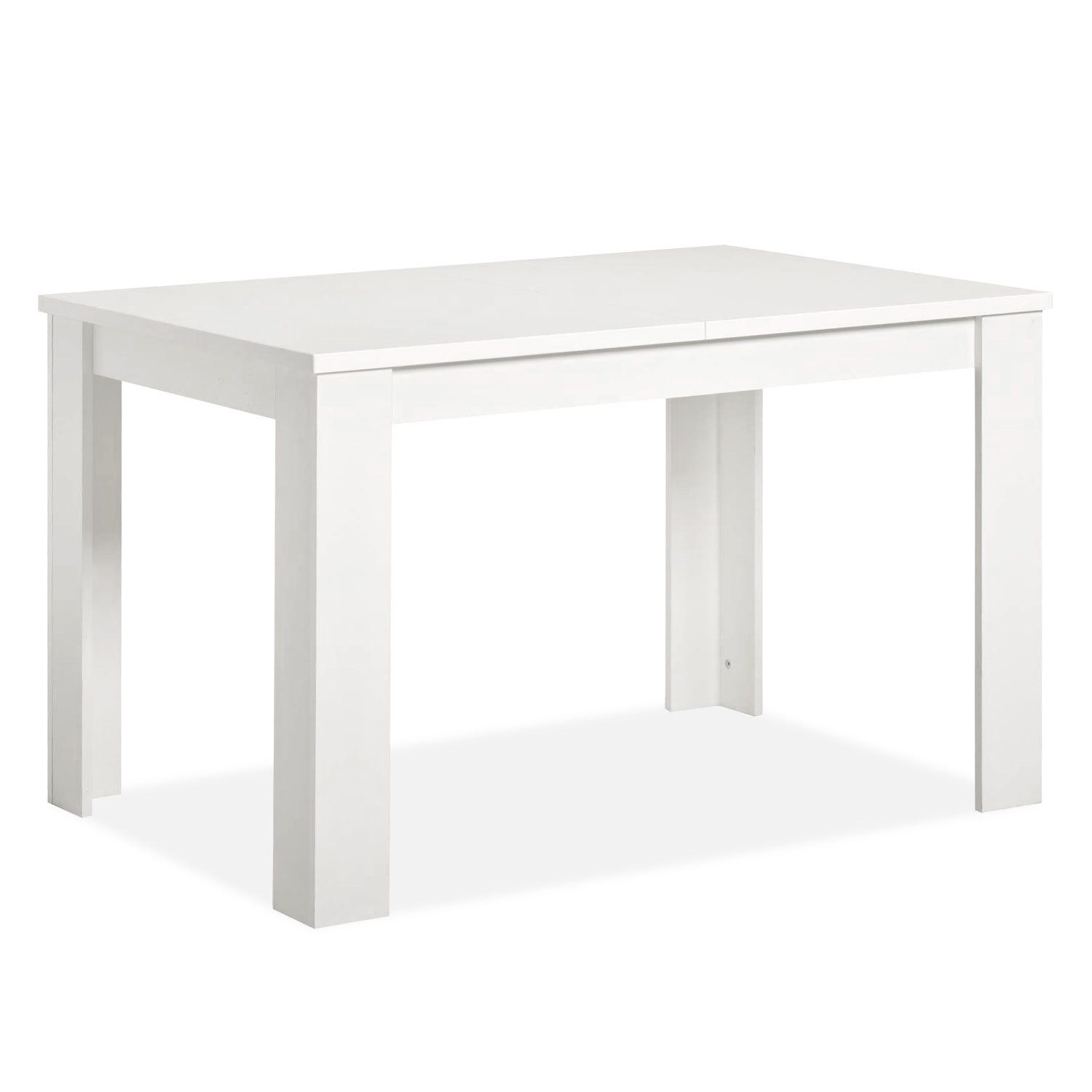 Homestyle4u Esstisch Esszimmertisch Holztisch Küchentisch 80x80 Holz Massiv Weiß oder Eiche, ausziehbar