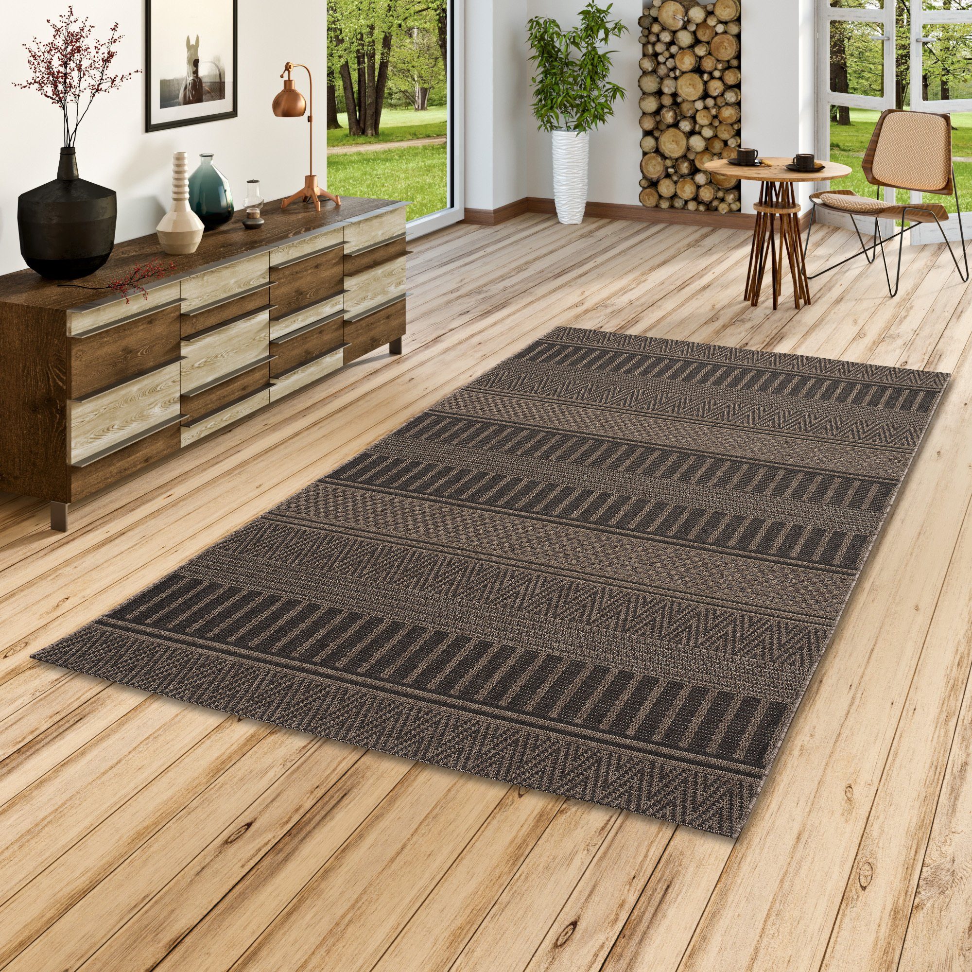 Outdoorteppich In & Outdoor Teppich Natur Panama Ethno, Pergamon