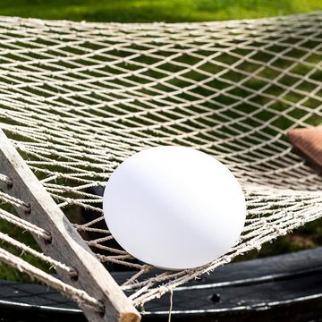 Licht-Trend Gartenleuchte Akku LED-Designleuchte Flatball mit App-Steuerung Weiß