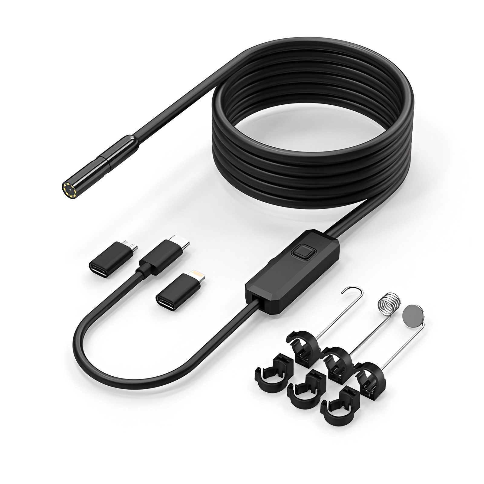 Tekoo HD Endoskopkamera für iPhone & Android, Handy Endoskop Kamera, IP67 Inspektionskamera (Full HD, 1x opt. Zoom)