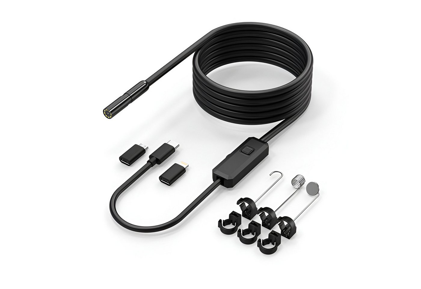 Tekoo HD Endoskopkamera für iPhone & Android, Handy Endoskop Kamera, IP67 Inspektionskamera (Full HD, 1x opt. Zoom)