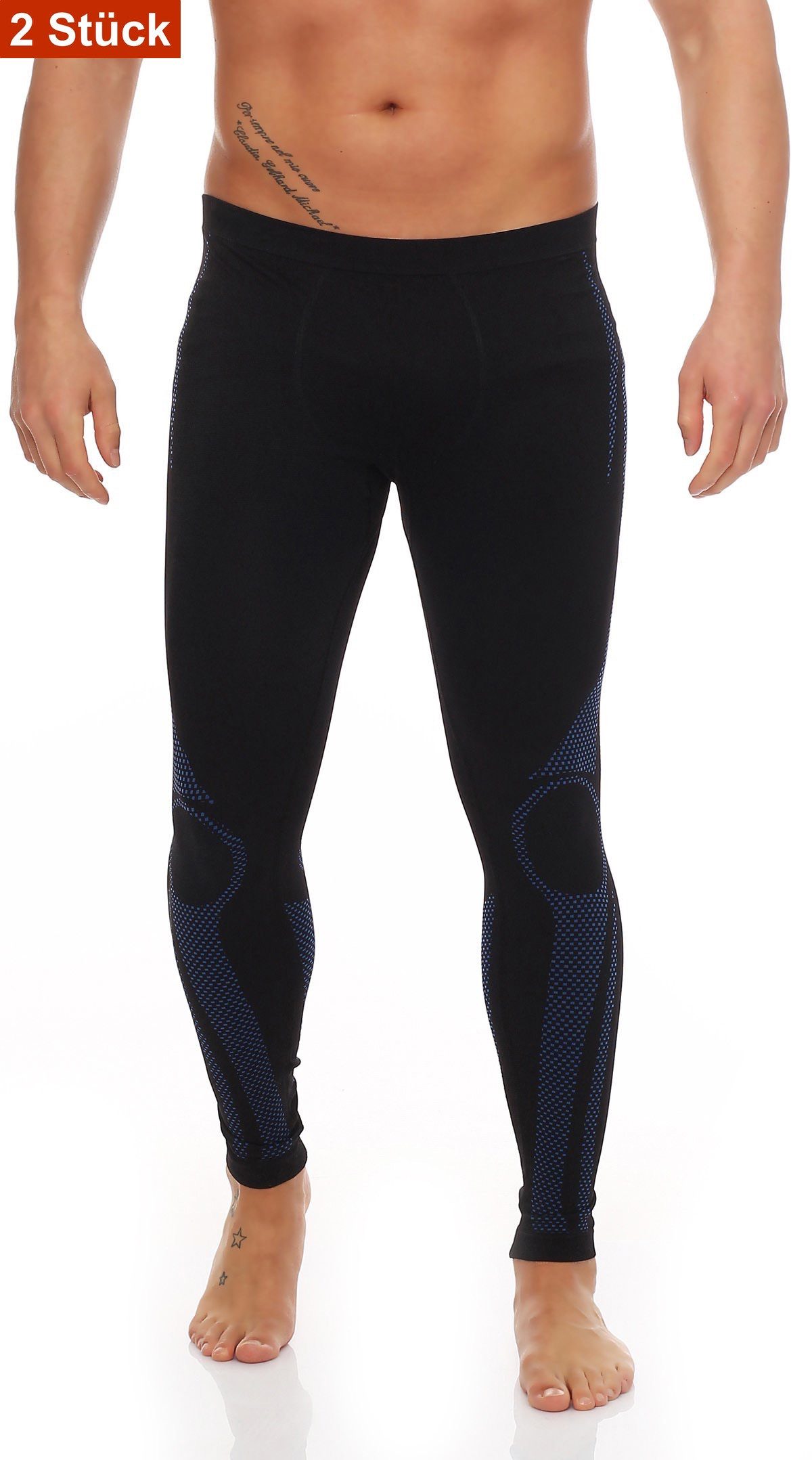 Cocain underwear Lange Unterhose Herren Thermo Unterwäsche Unterhose lang langes Unterhemd Ski Motorrad (Set, Spar-Packung, 2-St., Mehrfachpackung) hochfunktionelle Membrantechnologie