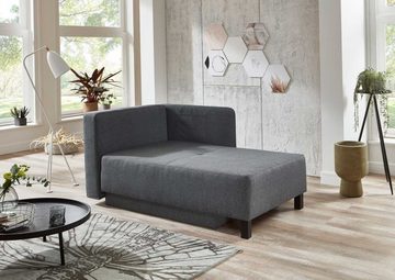Sun Garden Sofa REIMS, Anthrazit, Stoffbezug, Gästebettfunktion, Bettkasten, B 153 x H 90 x T 80 cm
