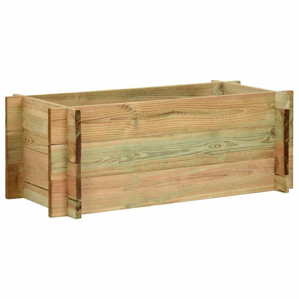 vidaXL Hochbeet Pflanzkübel Hochbeet Kiefernholz Imprägniert 80 cm (1 St), Kiefer Imprägniert Pflanzkübel 80cm Hochbeet Blumenkasten Kräuterbeet